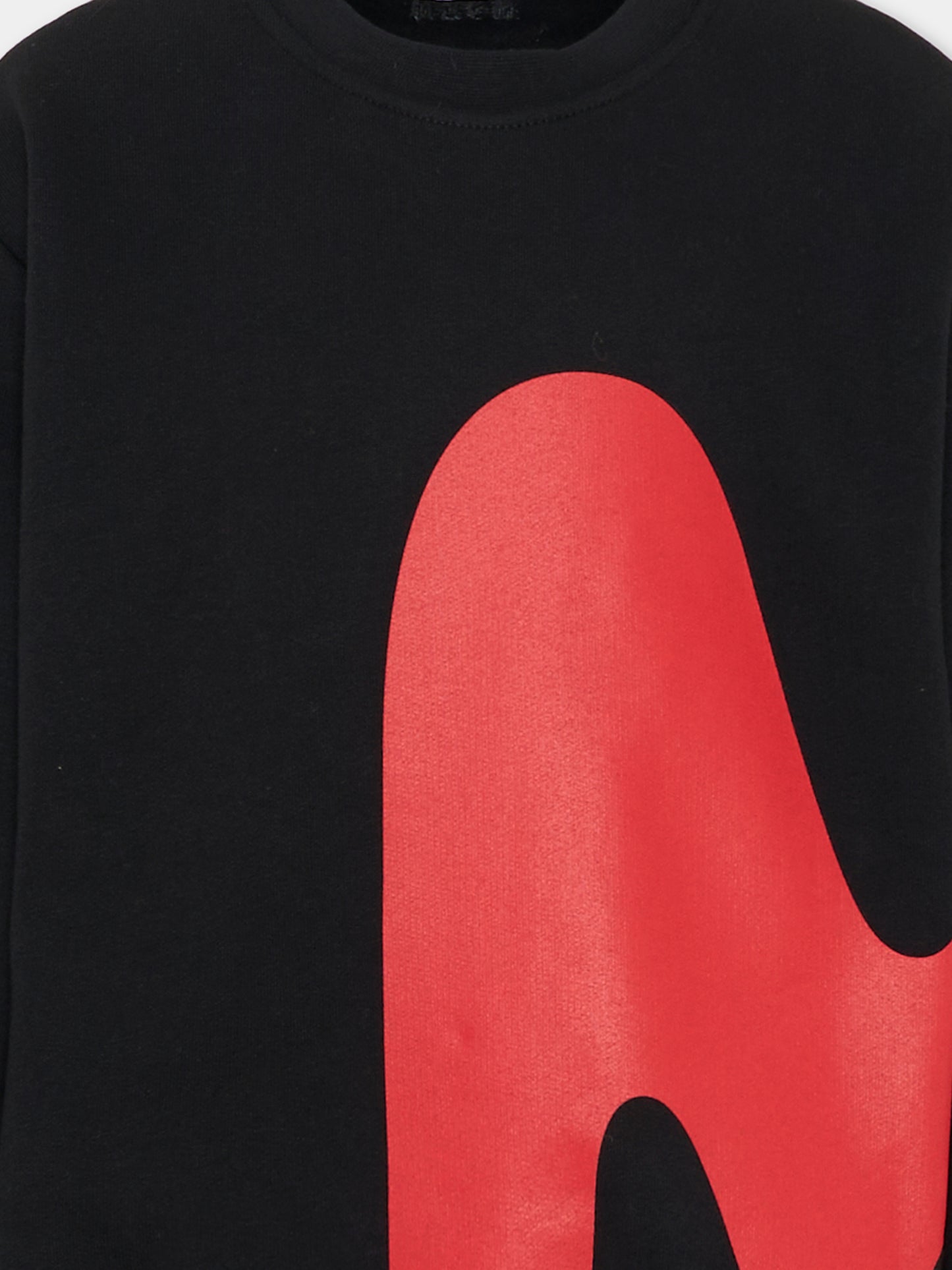 Felpa nera per bambino con logo,Msgm Kids,F5MSJBSW226 110