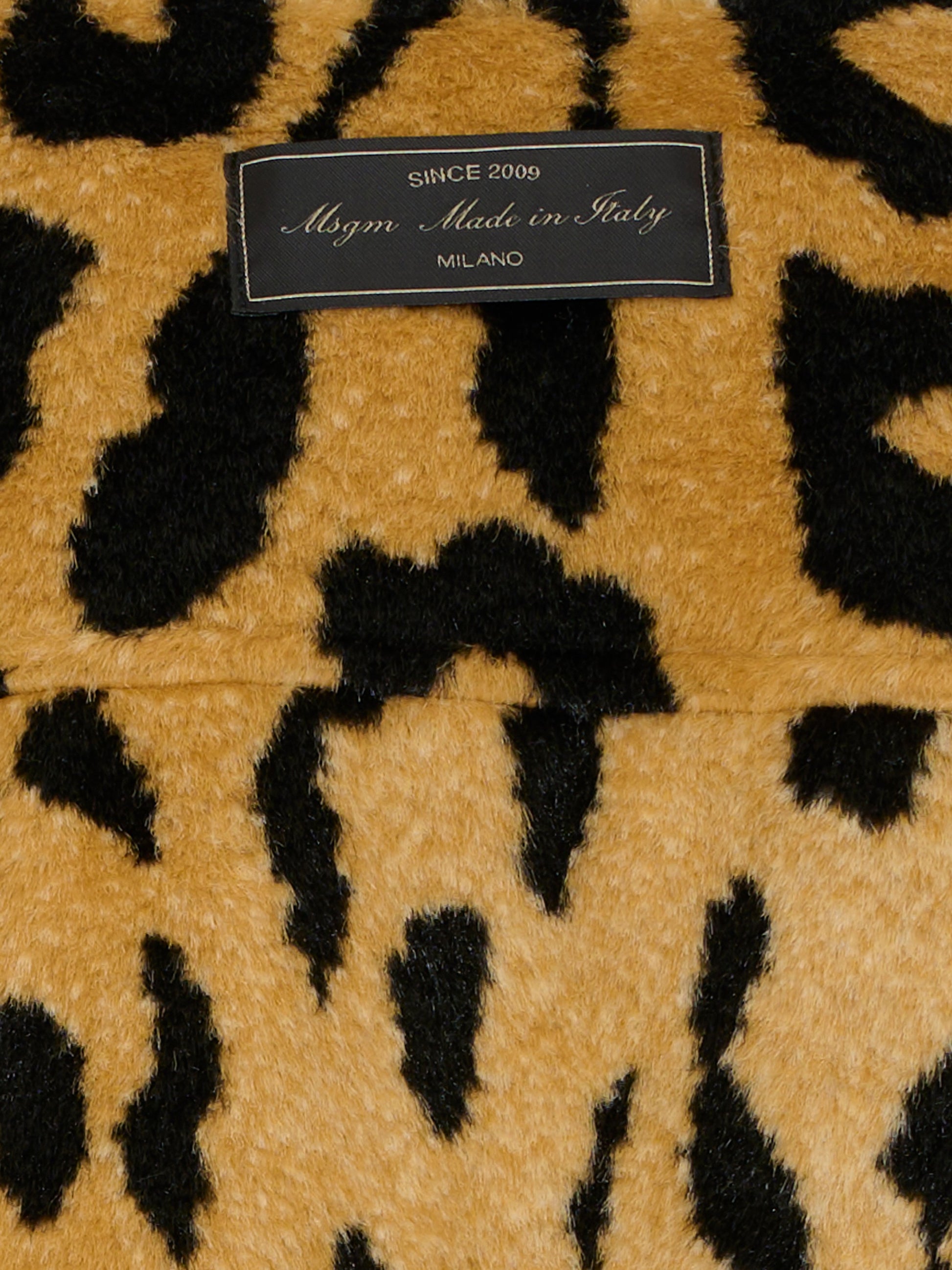 Ecopelliccia beige per bambina con stampa animalier,Msgm Kids,F5MSJGBO136 MS030