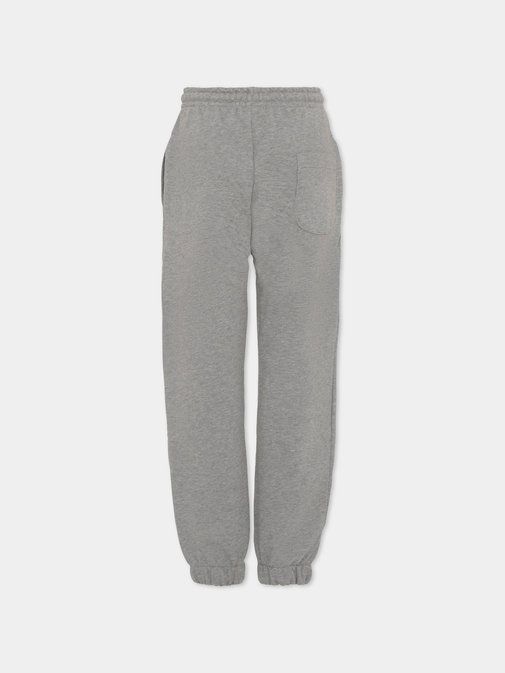 Pantaloni grigi per bambini con logo bianco,Msgm Kids,F5MSJUFP024 104