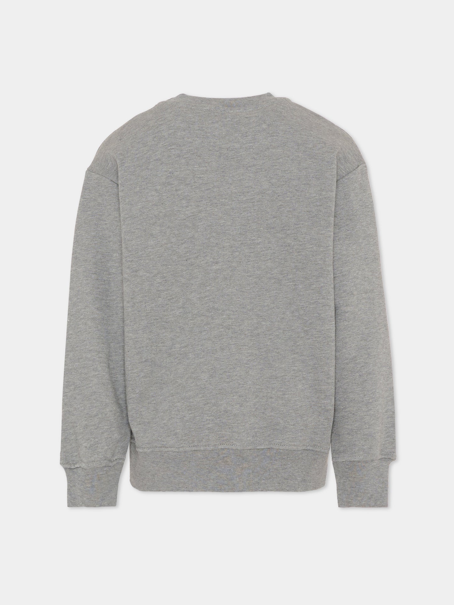 Felpa grigia per bambini con logo,Msgm Kids,F5MSJUSW018 104