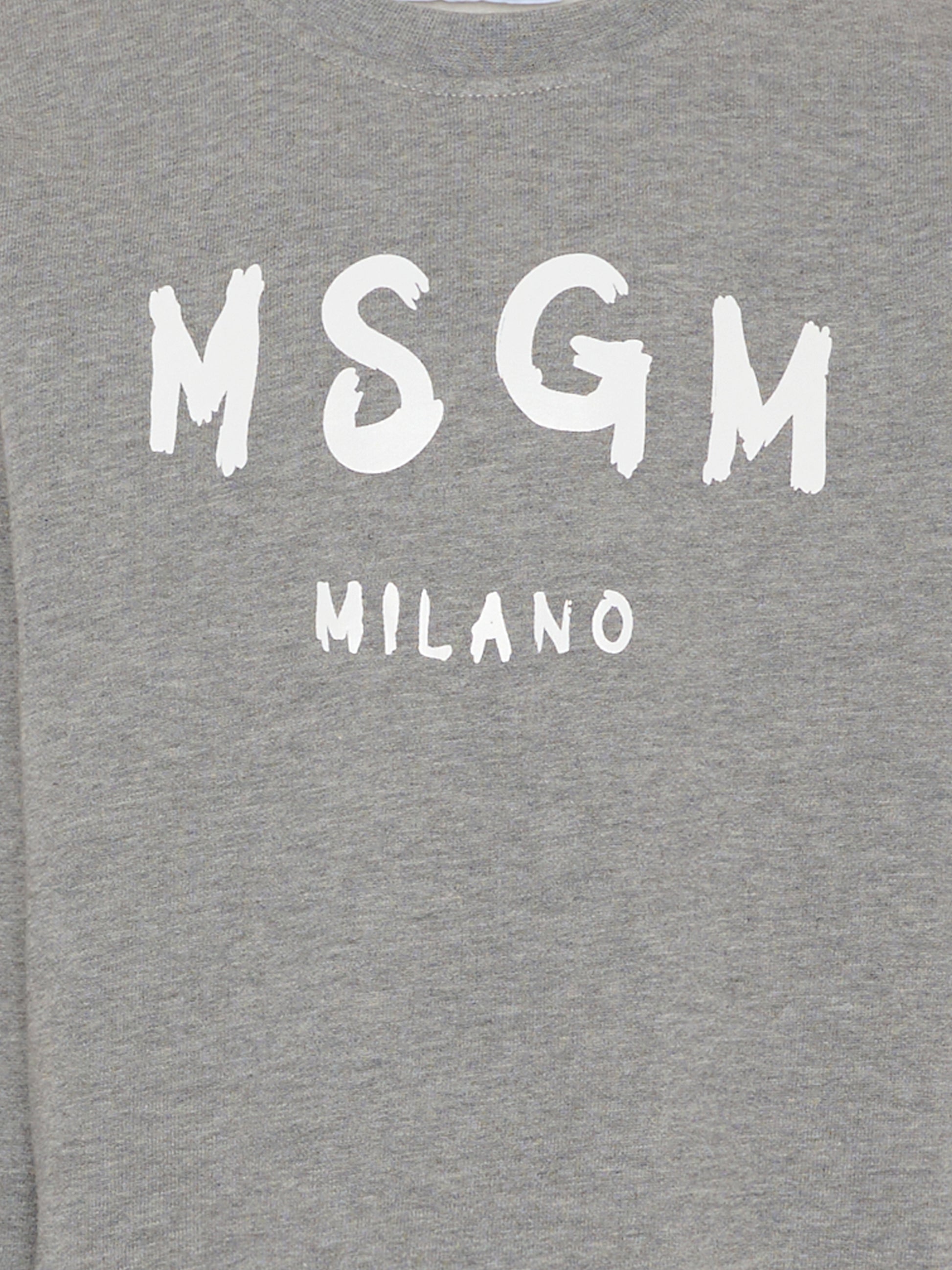 Felpa grigia per bambini con logo,Msgm Kids,F5MSJUSW018 104