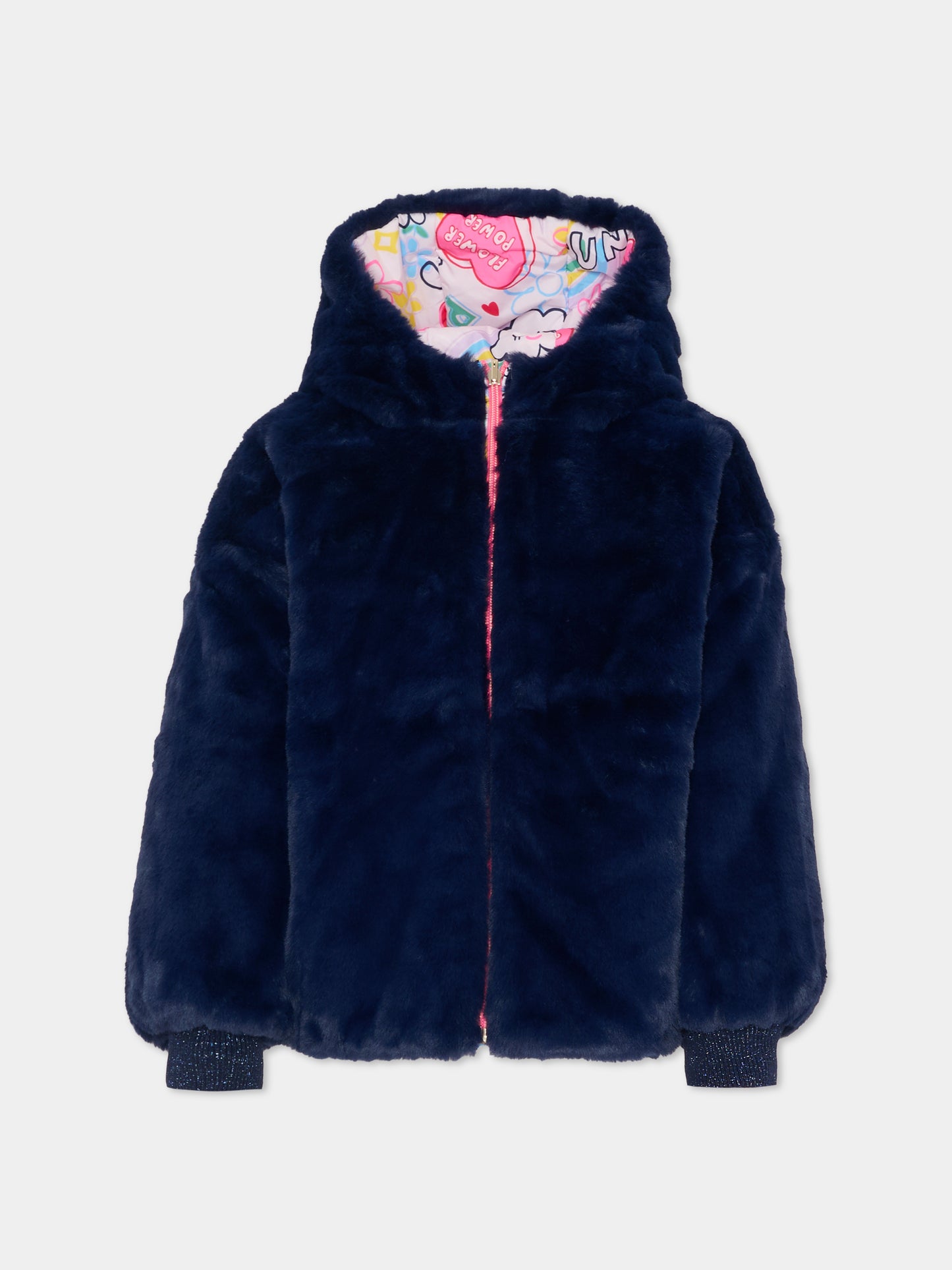 Piumino reversibile multicolor per bambina con stampa graffiti,Billieblush,U20432 473