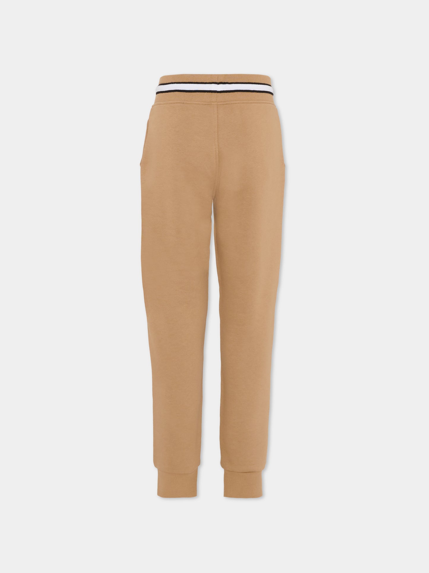 Pantaloni marroni per bambino con logo,Boss,J51151 269