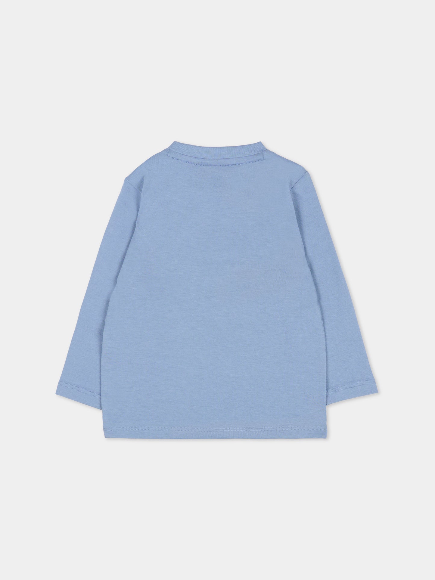 T-shirt celeste per neonato con logo,Boss,J51290 049