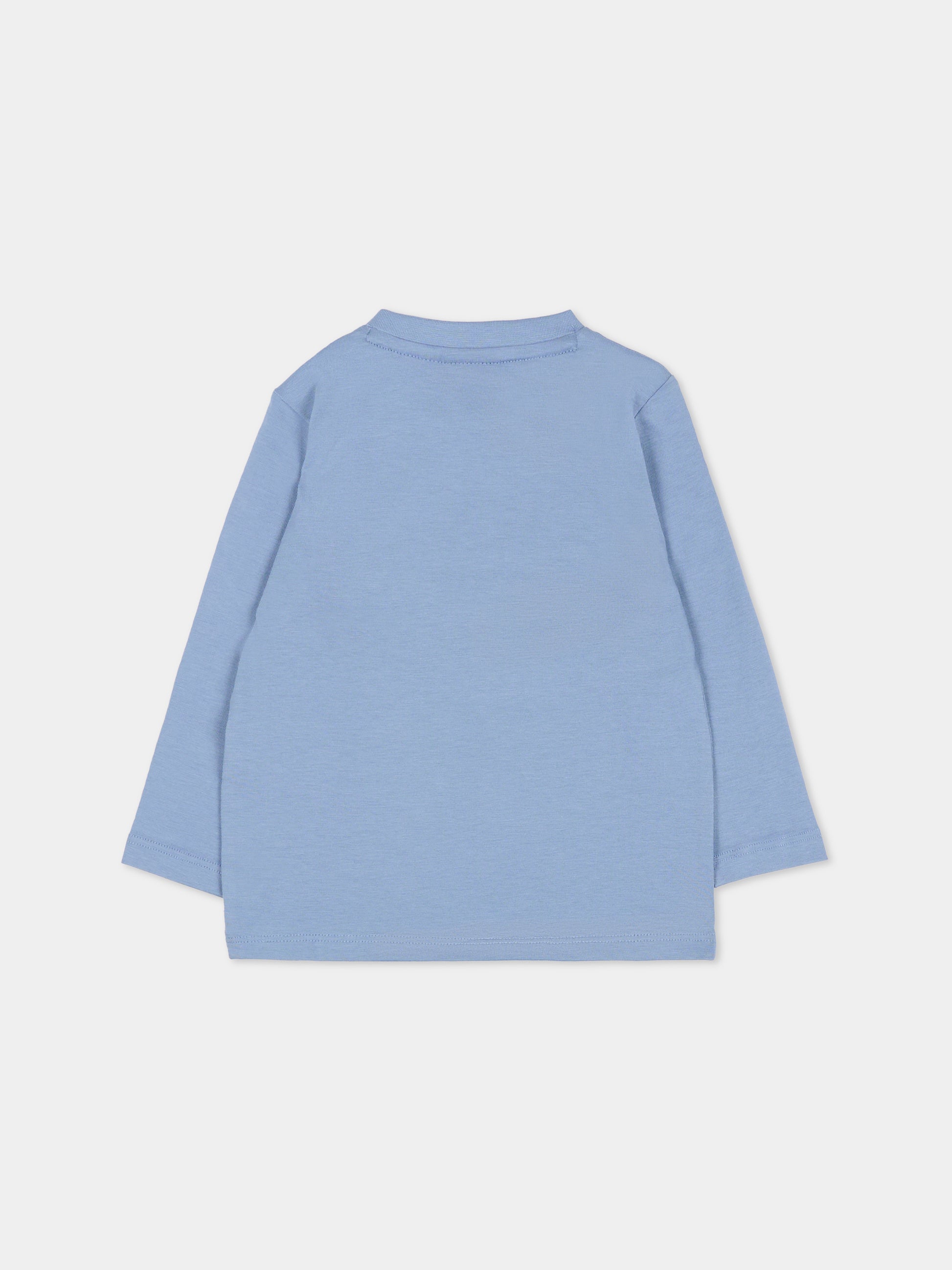 T-shirt celeste per neonato con logo,Boss,J51290 049