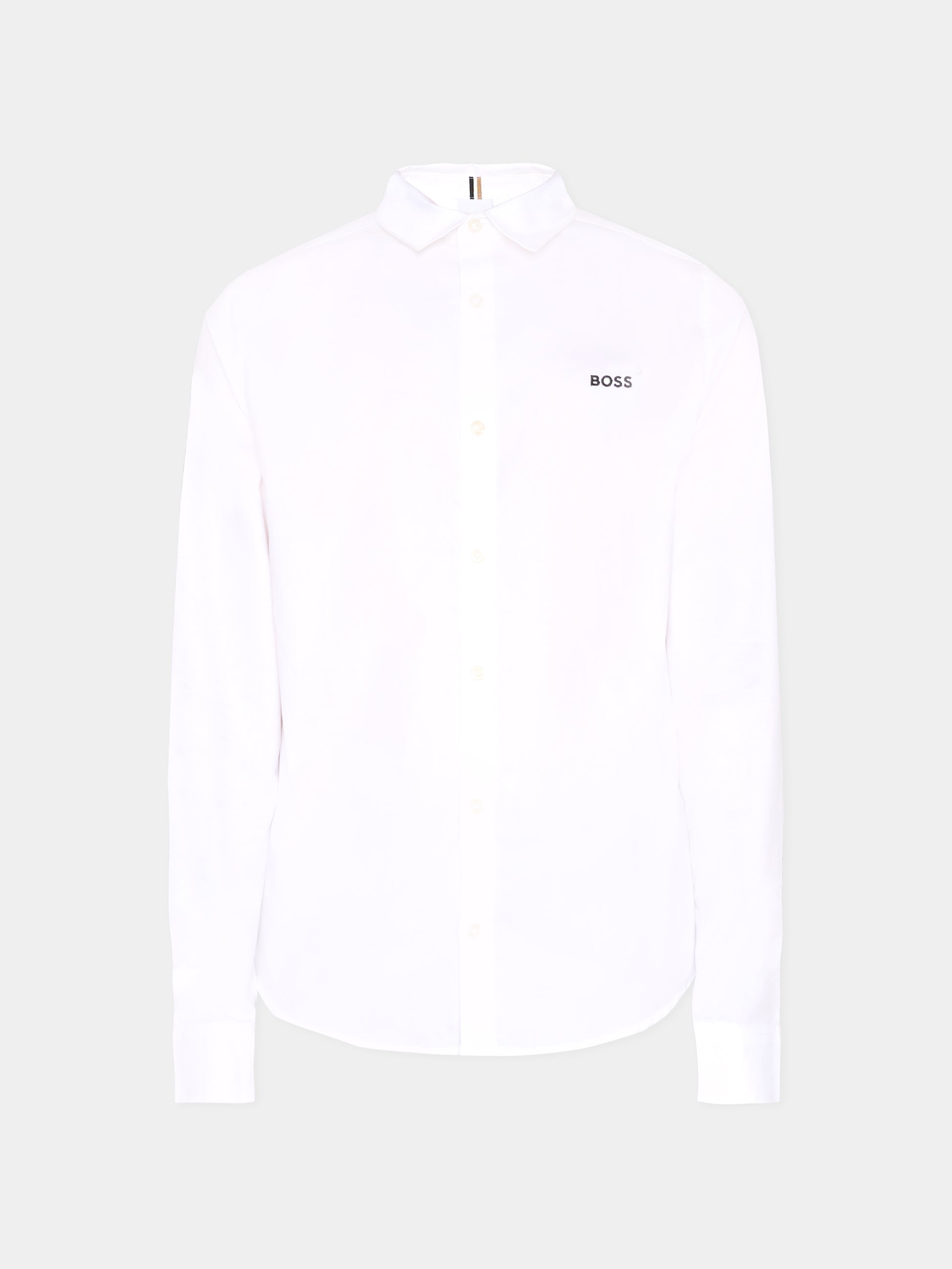 Camicia bianca per bambino con logo,Boss,J51626 10P