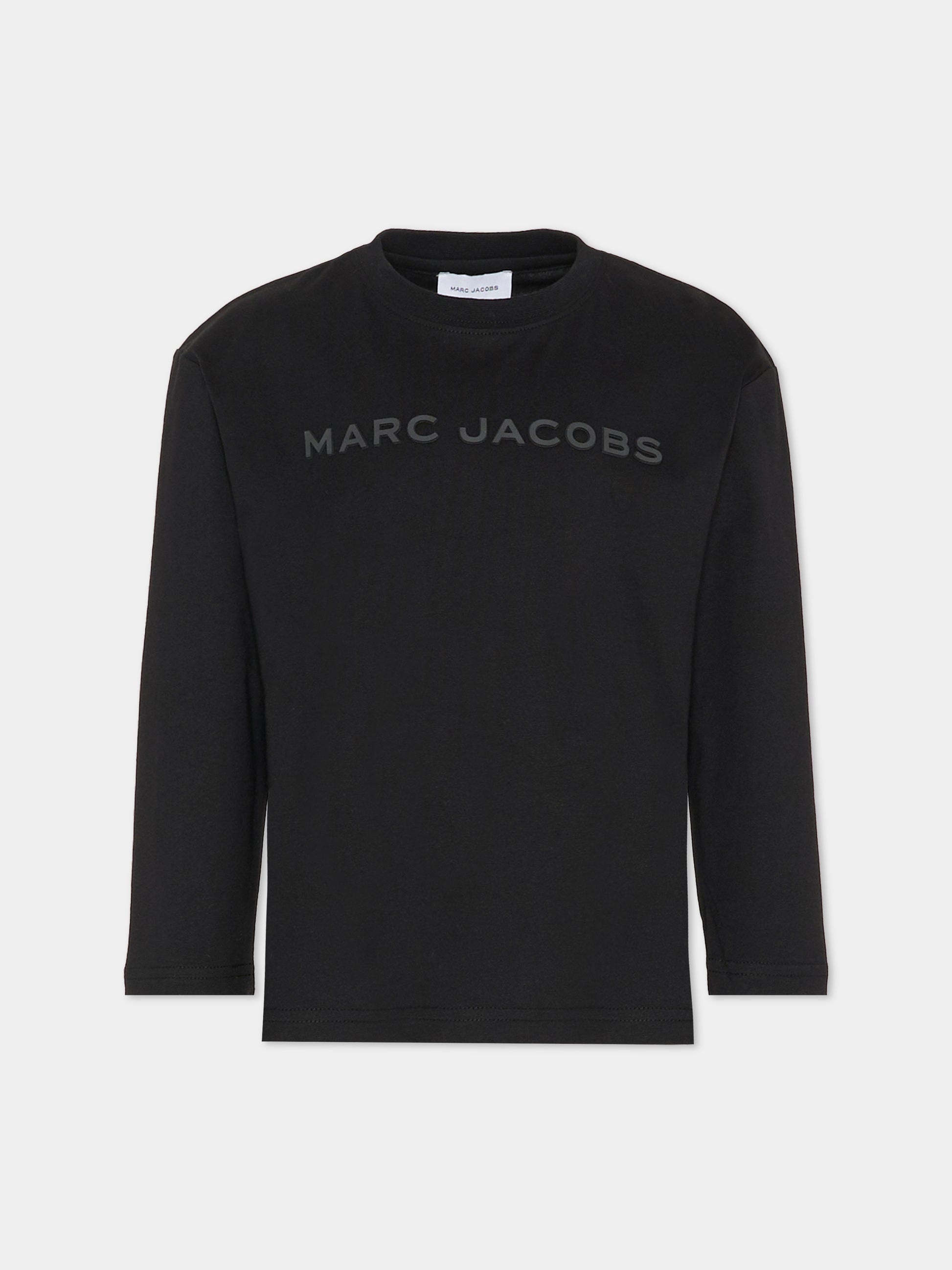 T-shirt nera per bambino con logo,Marc Jacobs,W60322 09B