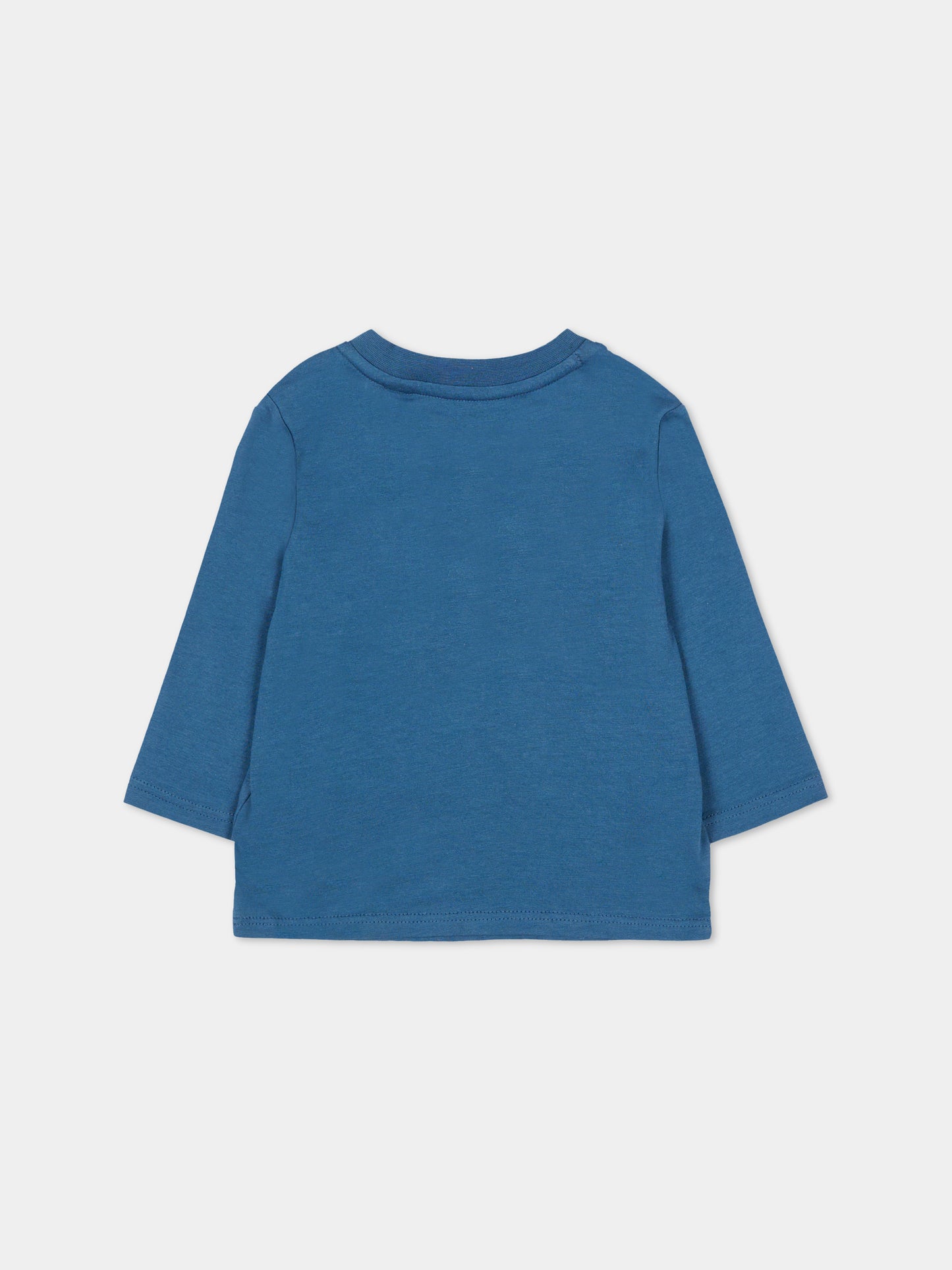 T-shirt blu per neonato con stampa dinosauro,Timberland,T60250 827