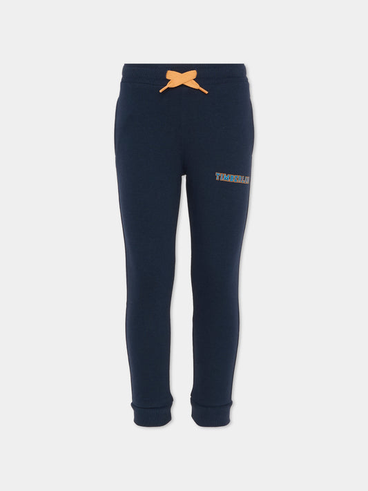 Pantaloni blu per bambino con logo,Timberland,T60265 83D