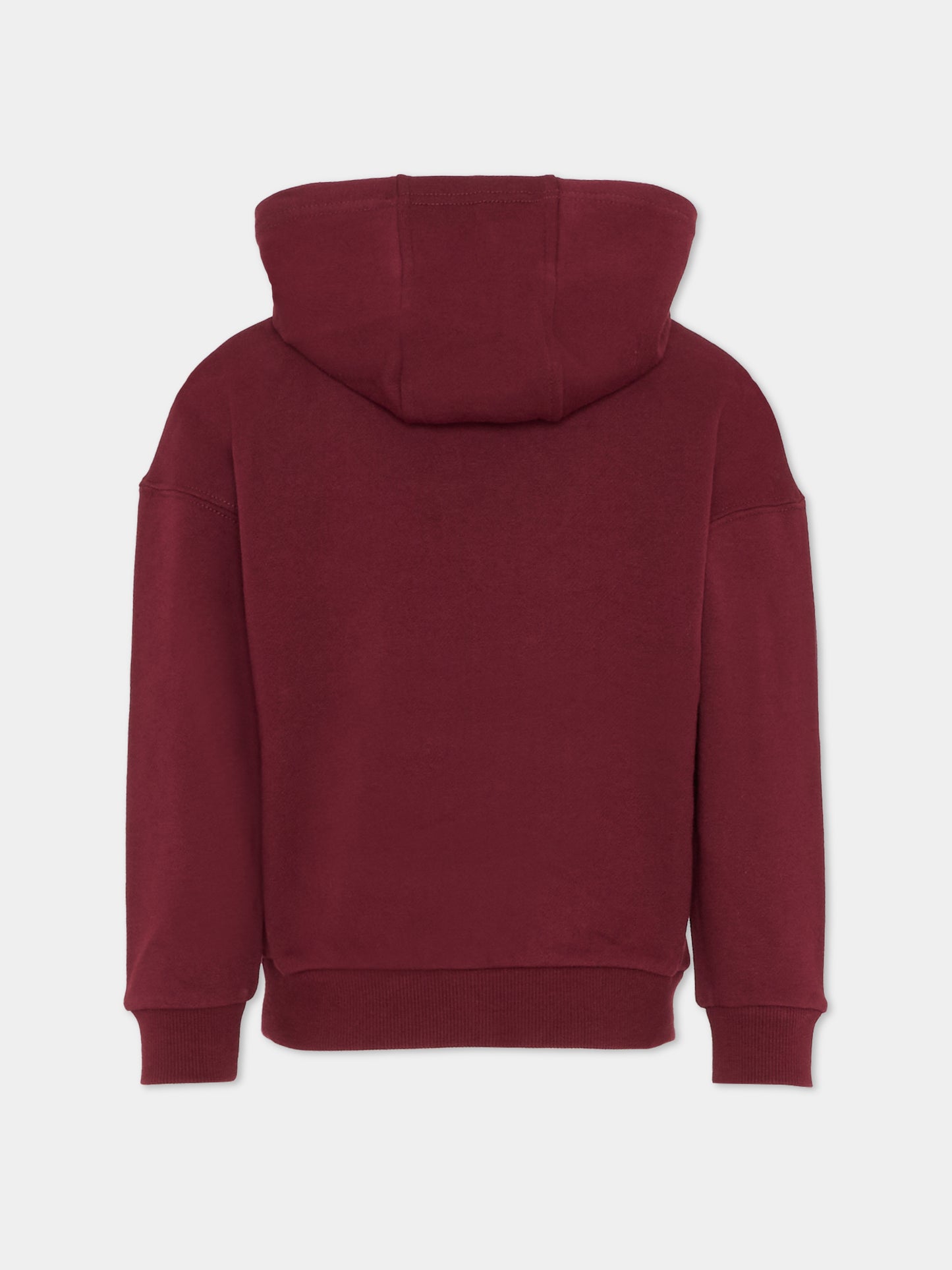 Felpa bordeaux per bambino con logo,Timberland,T60317 95A