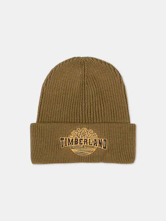 Berretto verde per bambino con logo,Timberland,T60360 64J