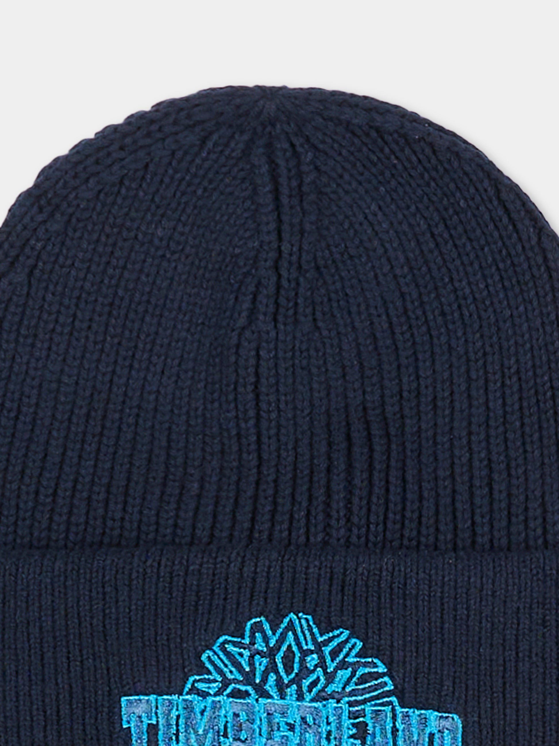 Berretto blu per bambino con logo,Timberland,T60360 83D