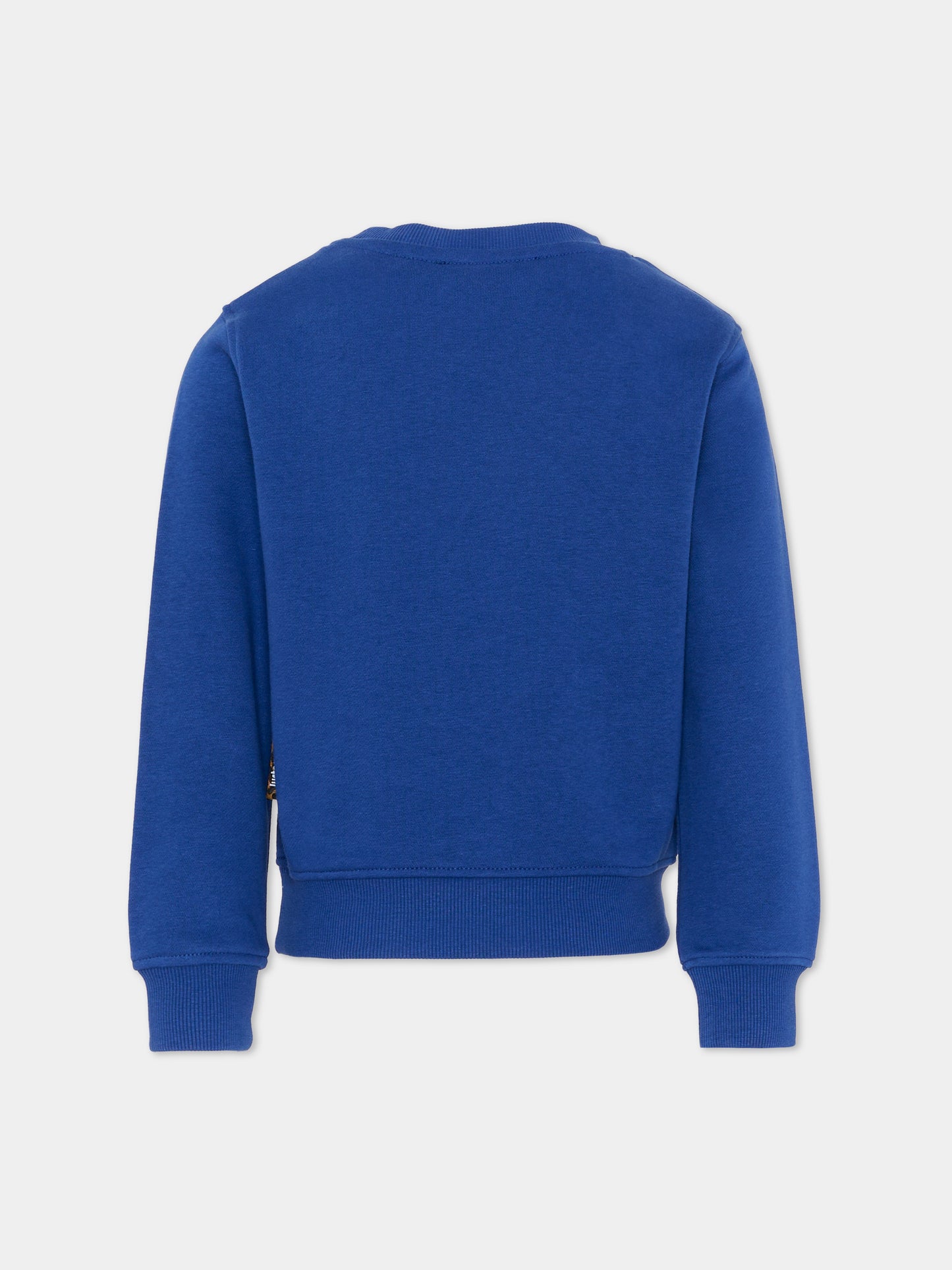 Felpa blu per bambino con logo,Just Cavalli Kids,JBP26009FE BLUE MAZARINE