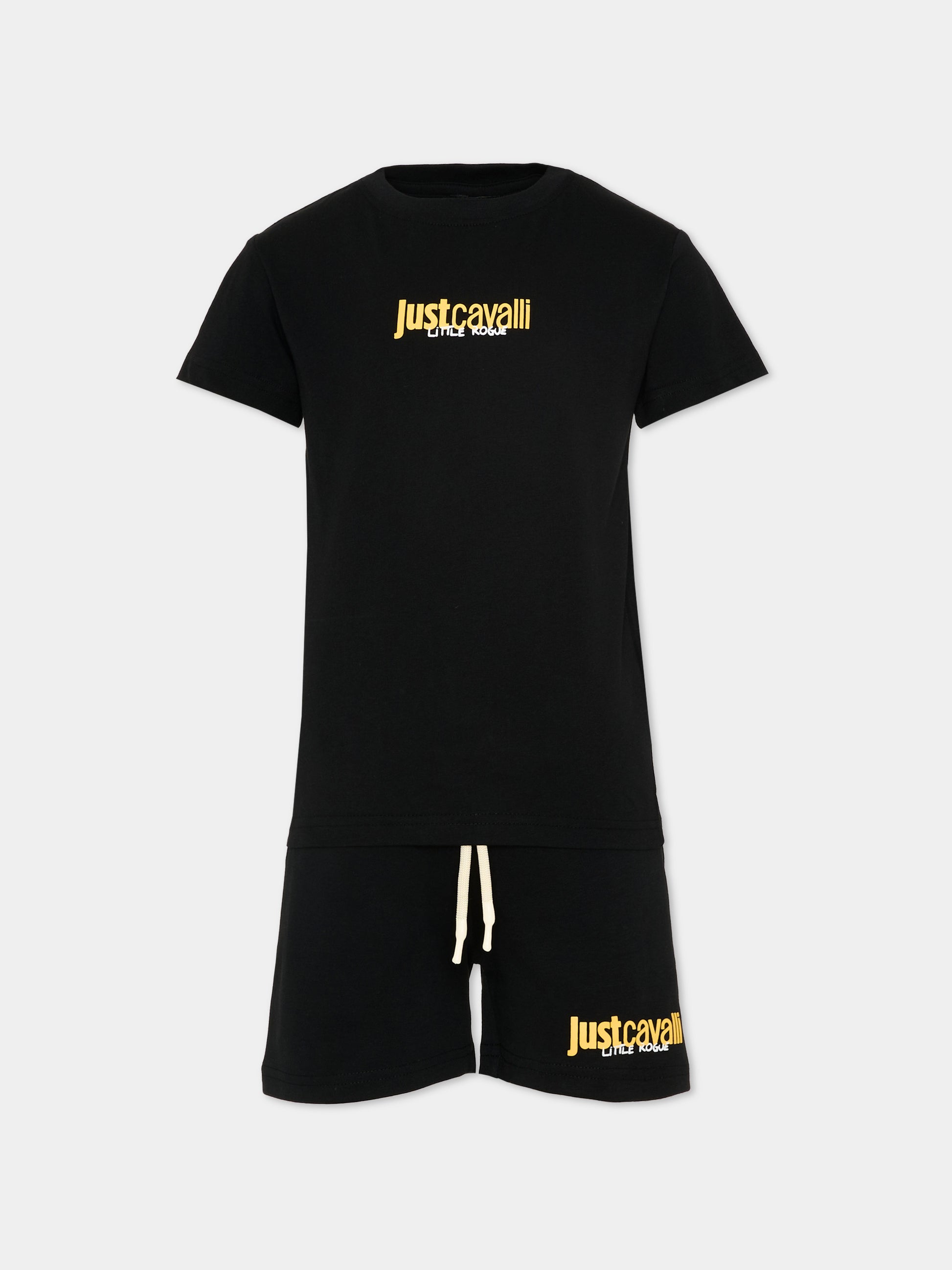 Completo sportivo nero per bambino con logo,Just Cavalli Kids,JIP26044CJ BLACK