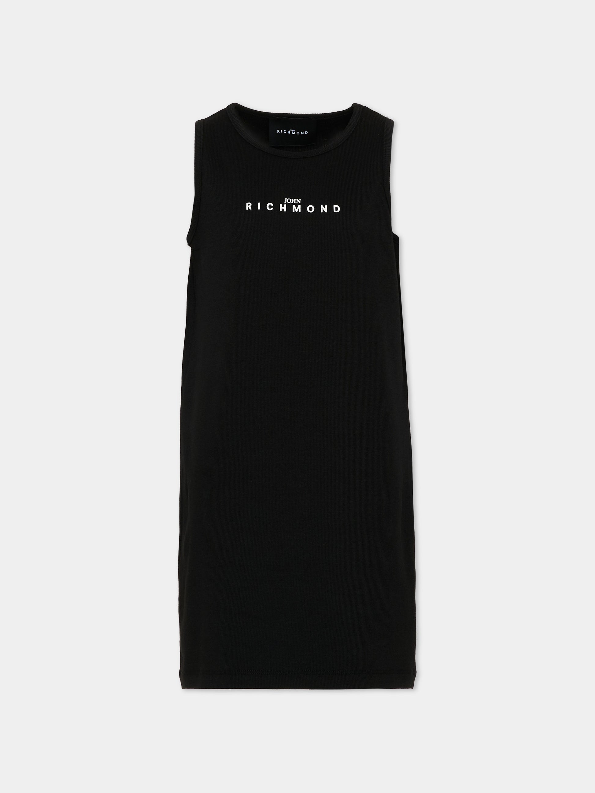 Vestito nero per bambina con logo,Richmond,RGP26003VE BLACK