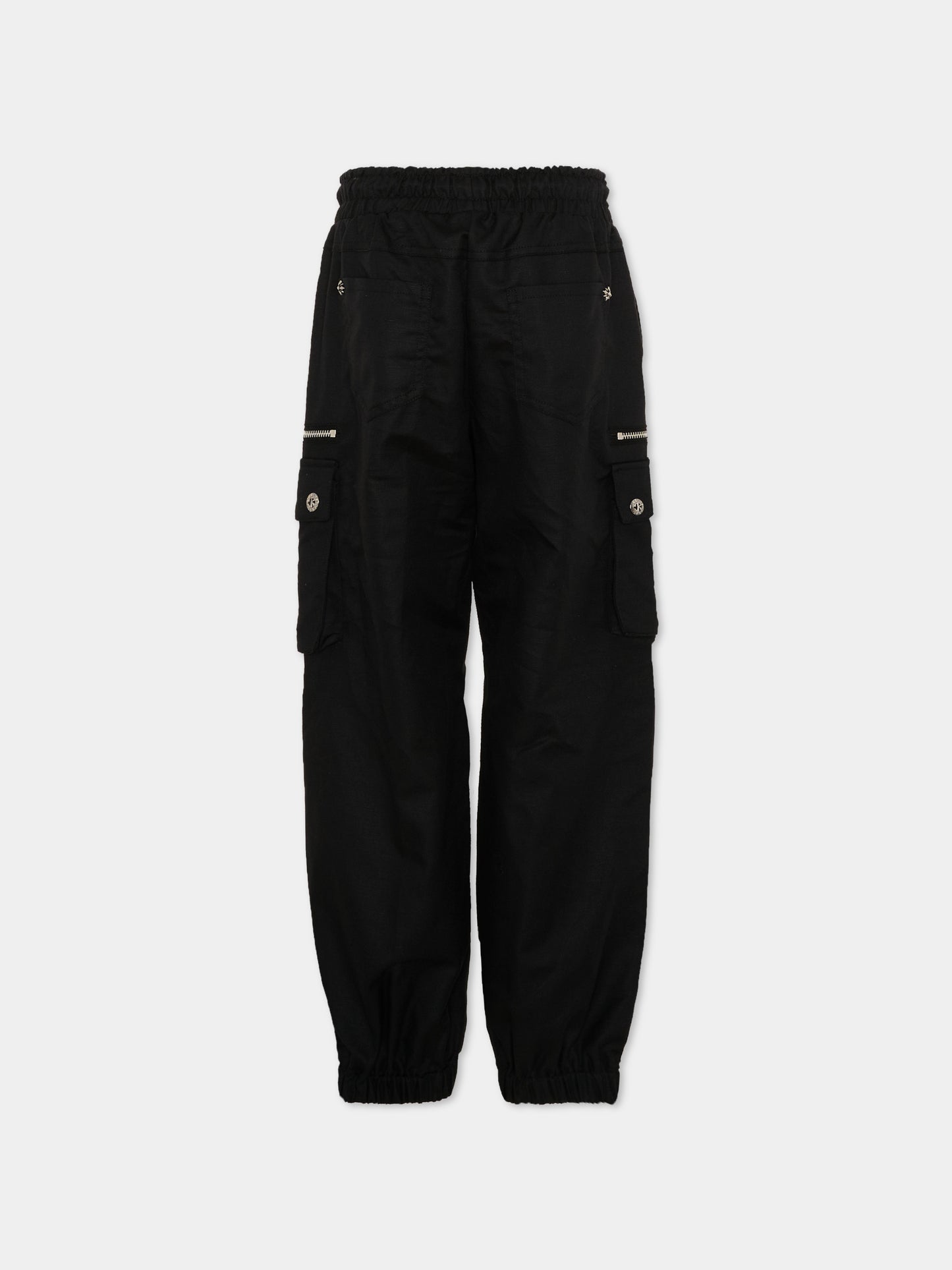 Pantaloni neri per bambino cargo,Richmond,RBP26049PA BLACK