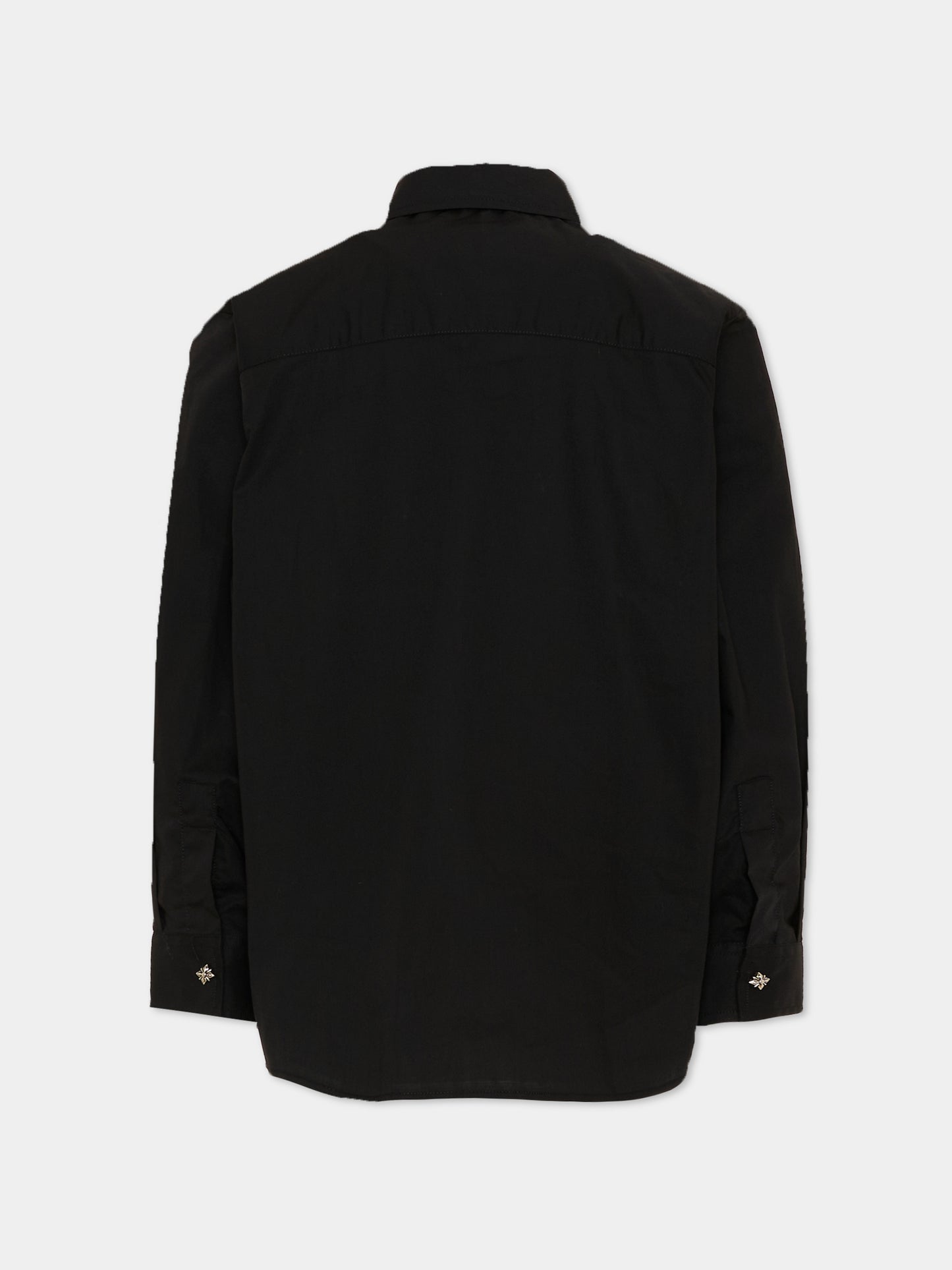 Camicia nera per bambino con zip,Richmond,RBP26009CA BLACK