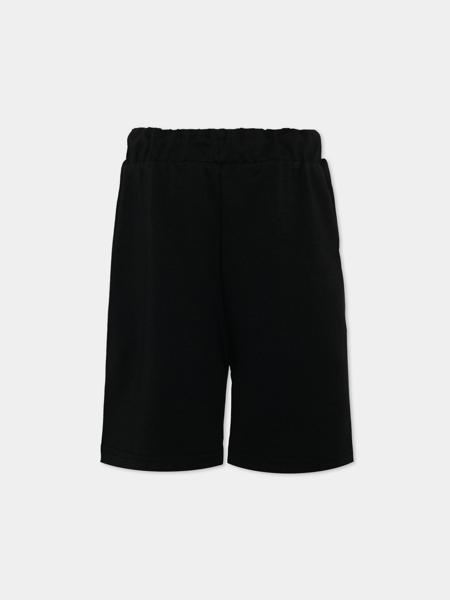 Shorts sportivi neri per bambino con logo,Richmond,RBP26010BE BLACK