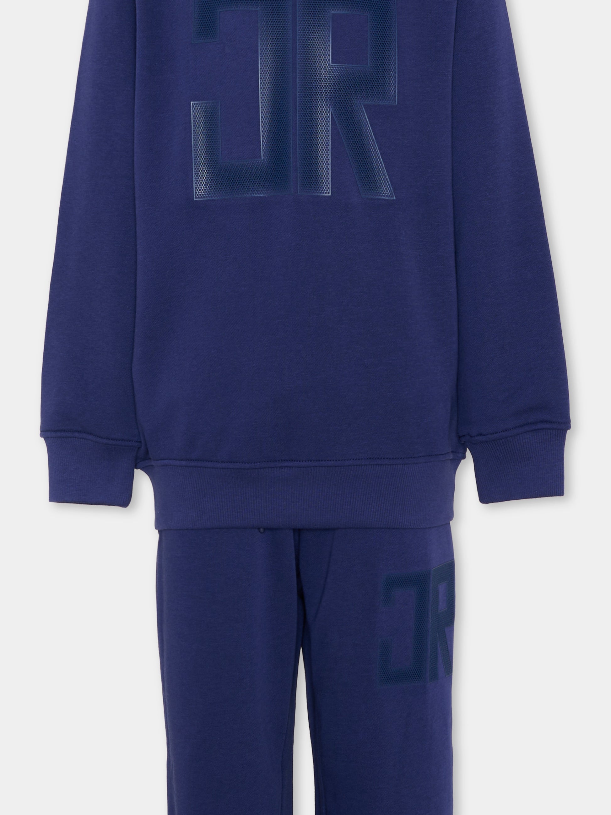 Completo sportivo blu per bambino con monogram,Richmond,RBP26011CF BLUE BEACON