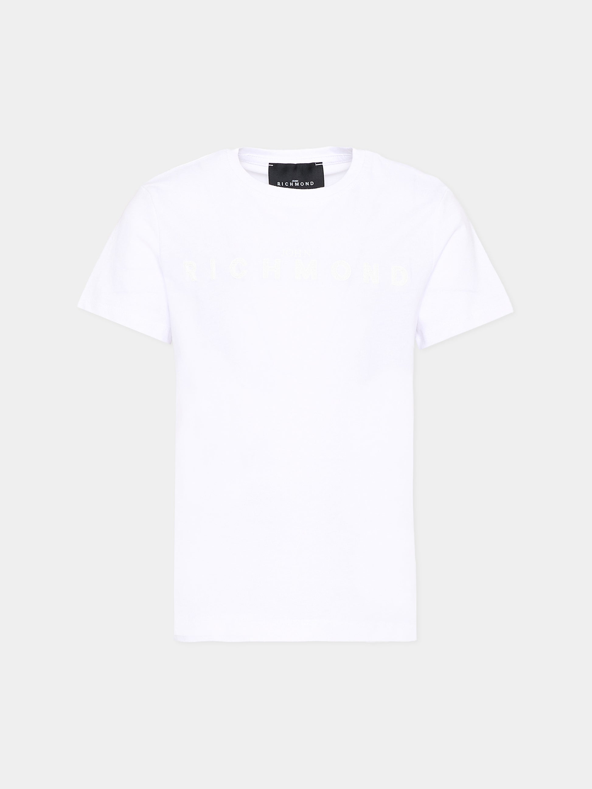 T-Shirt bianca per bambina con logo,Richmond,RGP26017TS WHITE