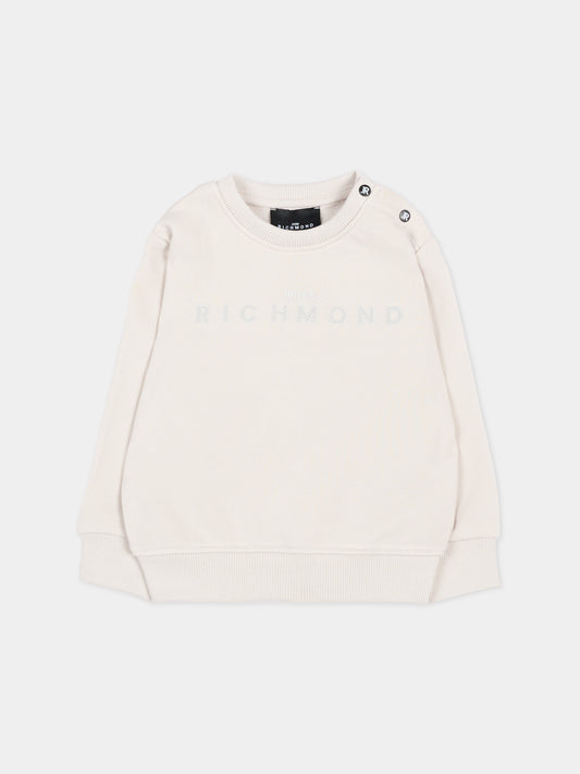 Felpa grigia per neonato con logo,Richmond,RIP26001FE BLUE VAPOR