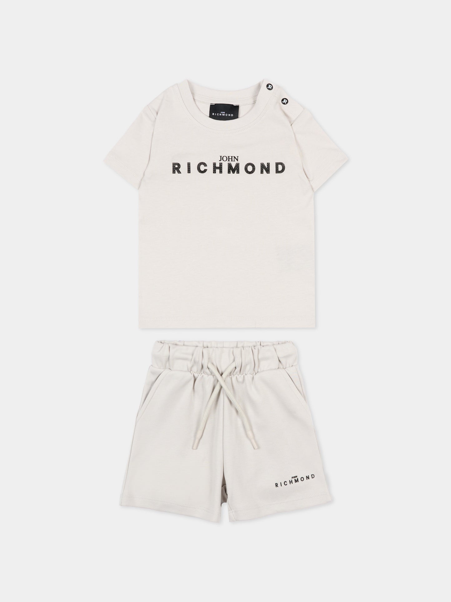 Completo sportivo grigio per neonato con logo,Richmond,RIP26006CJ BLUE VAPOR