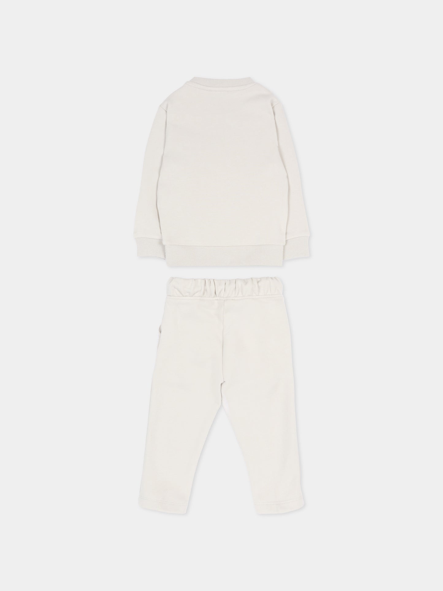 Completo sportivo grigio per neonato con monogram,Richmond,RIP26014CF BLUE VAPOR