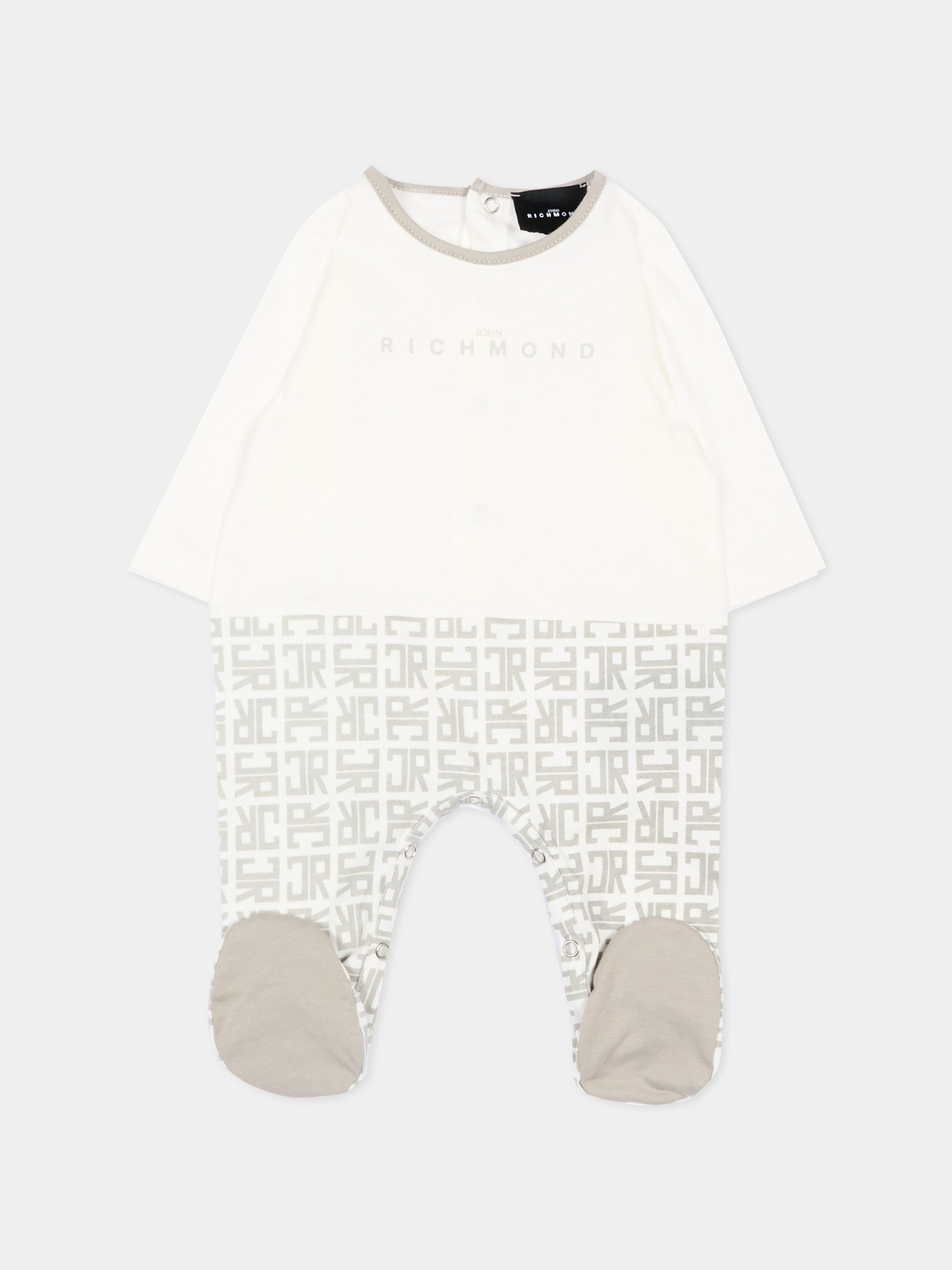 Set tutina grigio per neonato con logo,Richmond,RLP26001TU GREY