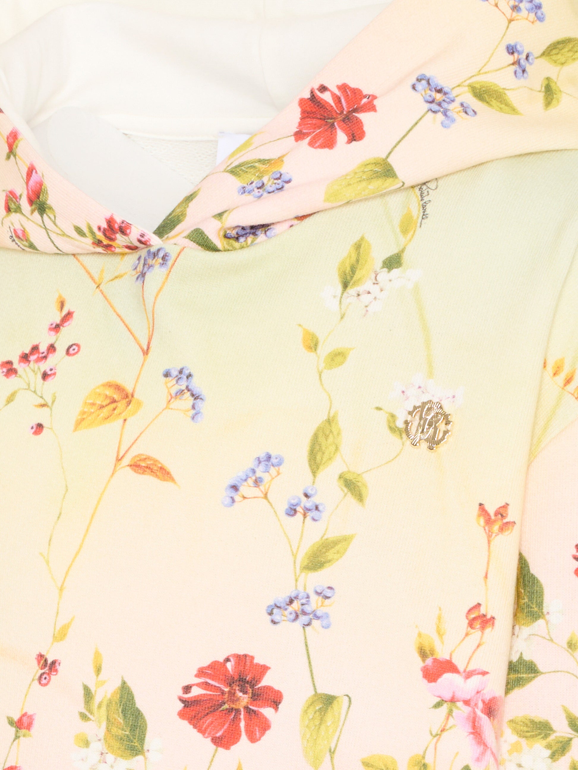 Felpa multicolor per bambina con Miami Flowers,Roberto Cavalli Kids,CGP26116FE MIAMI FLOWERS