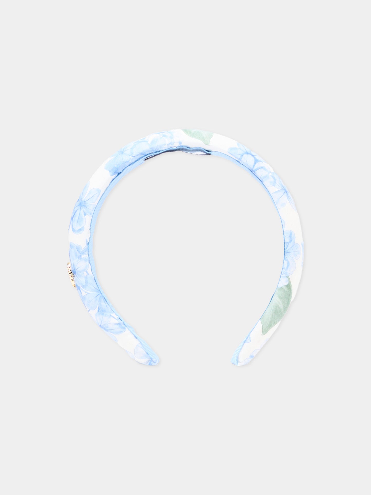 Cerchietto multicolor per bambina con stampa floreale,Roberto Cavalli Kids,CGP26157FR PLUMBAGO