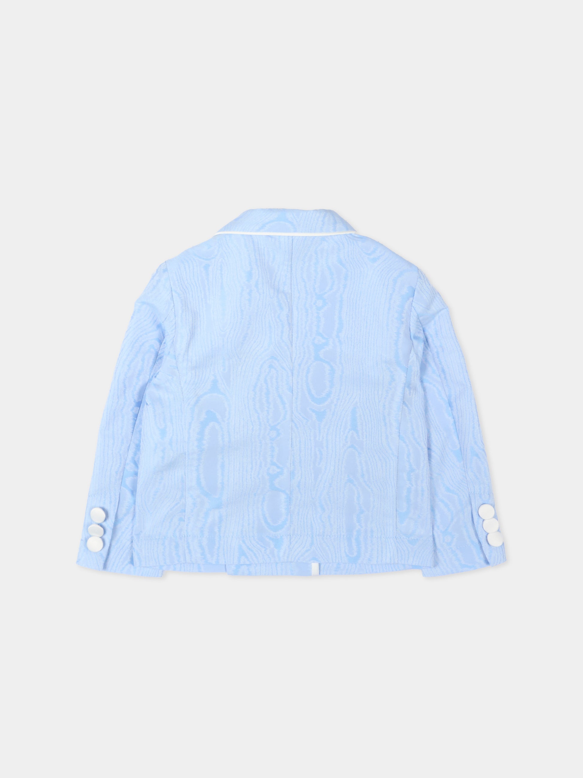 Giacca celeste per neonato,Roberto Cavalli Kids,CIP26062GC BLUE SHADOW