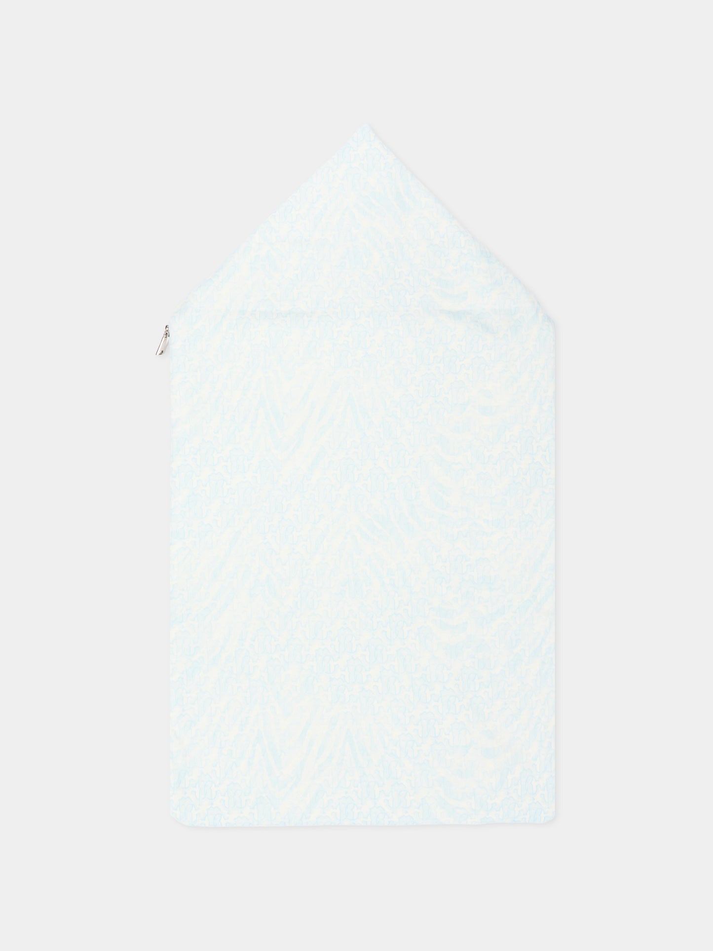 Sacco nanna celeste per neonato con monogram,Roberto Cavalli Kids,CLP26012SN ZEBRA CELESTE