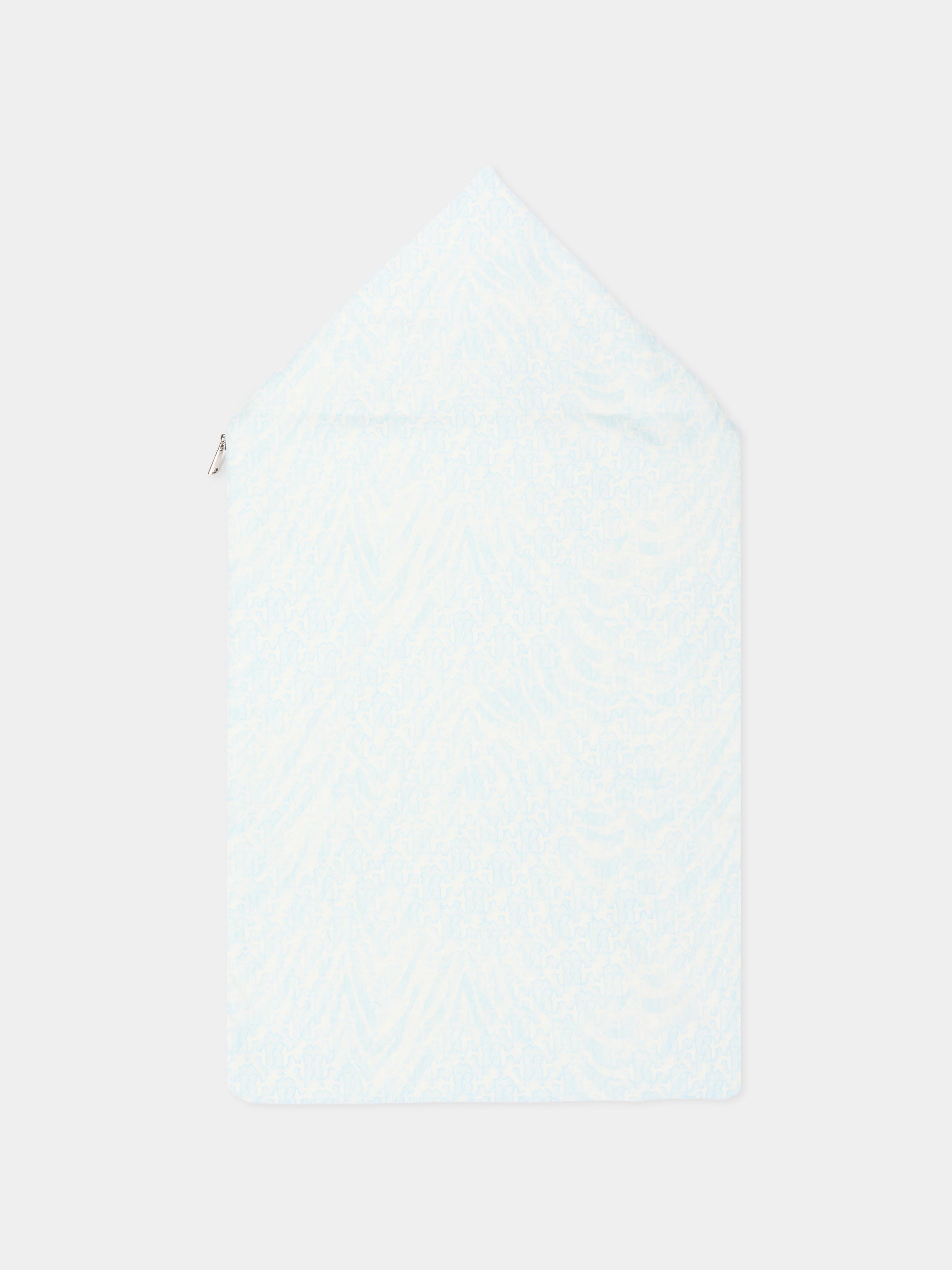 Sacco nanna celeste per neonato con monogram,Roberto Cavalli Kids,CLP26012SN ZEBRA CELESTE