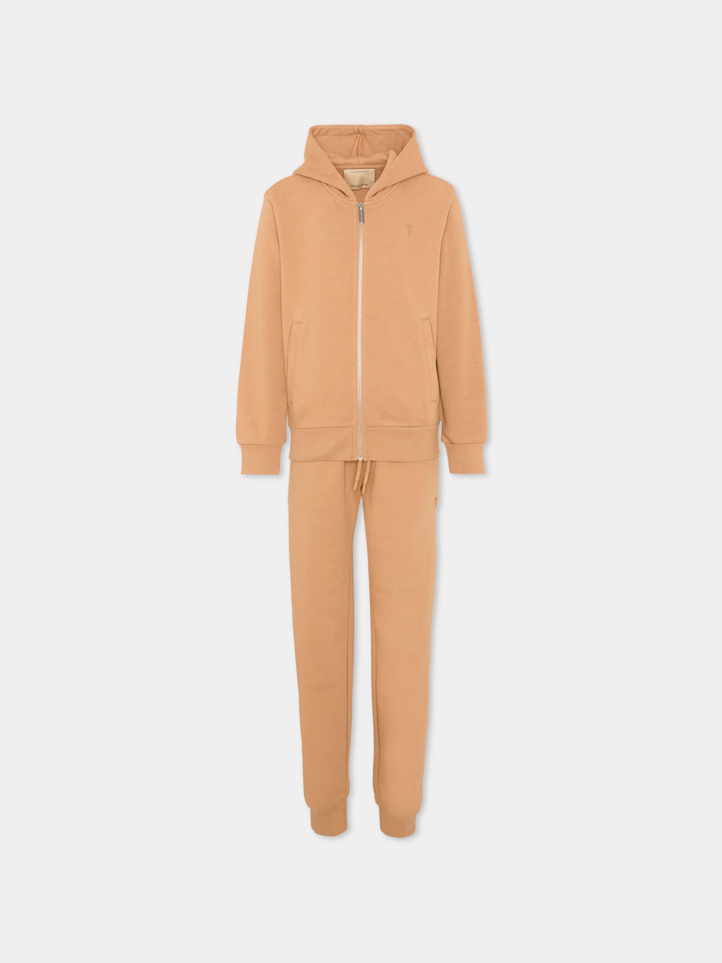 Completo sportivo marrone per bambino con logo,Trussardi Junior,TBP26009CF BROWN MACCHIATO