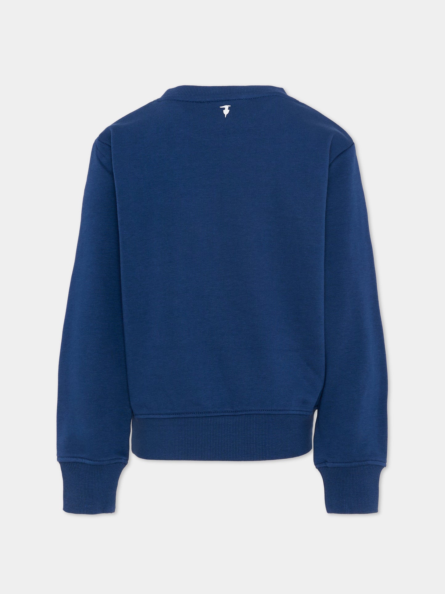 Felpa blu per bambino con logo,Trussardi Junior,TBP26013FE BLUE ESTATE