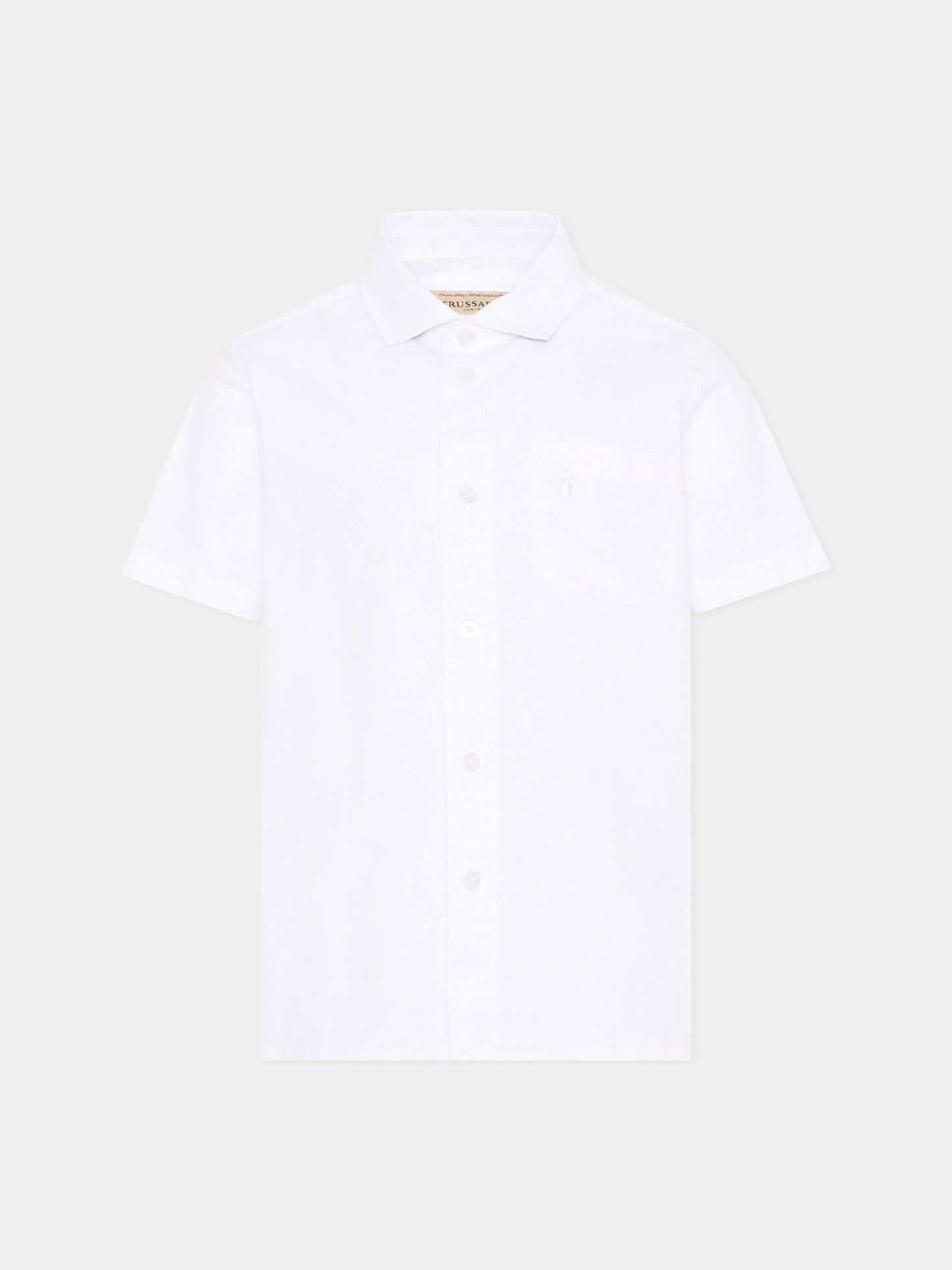 Camicia bianca con levriero per bambino,Trussardi Junior,TBP26029CA WHITE