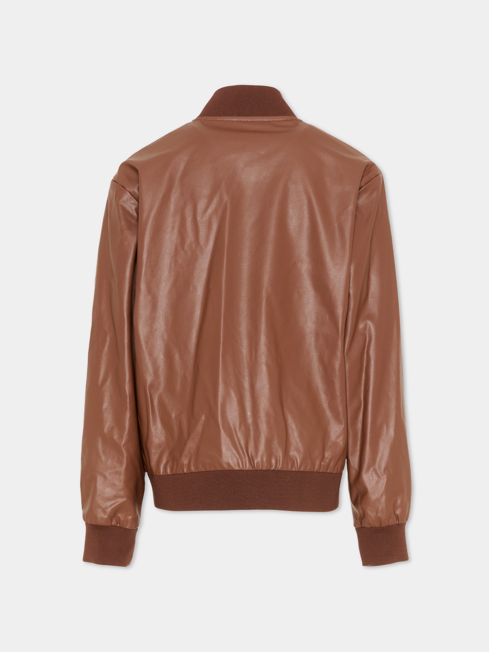 Giubbotto marrone per bambino,Trussardi Junior,TBP26123GB BROWN MACCHIATO