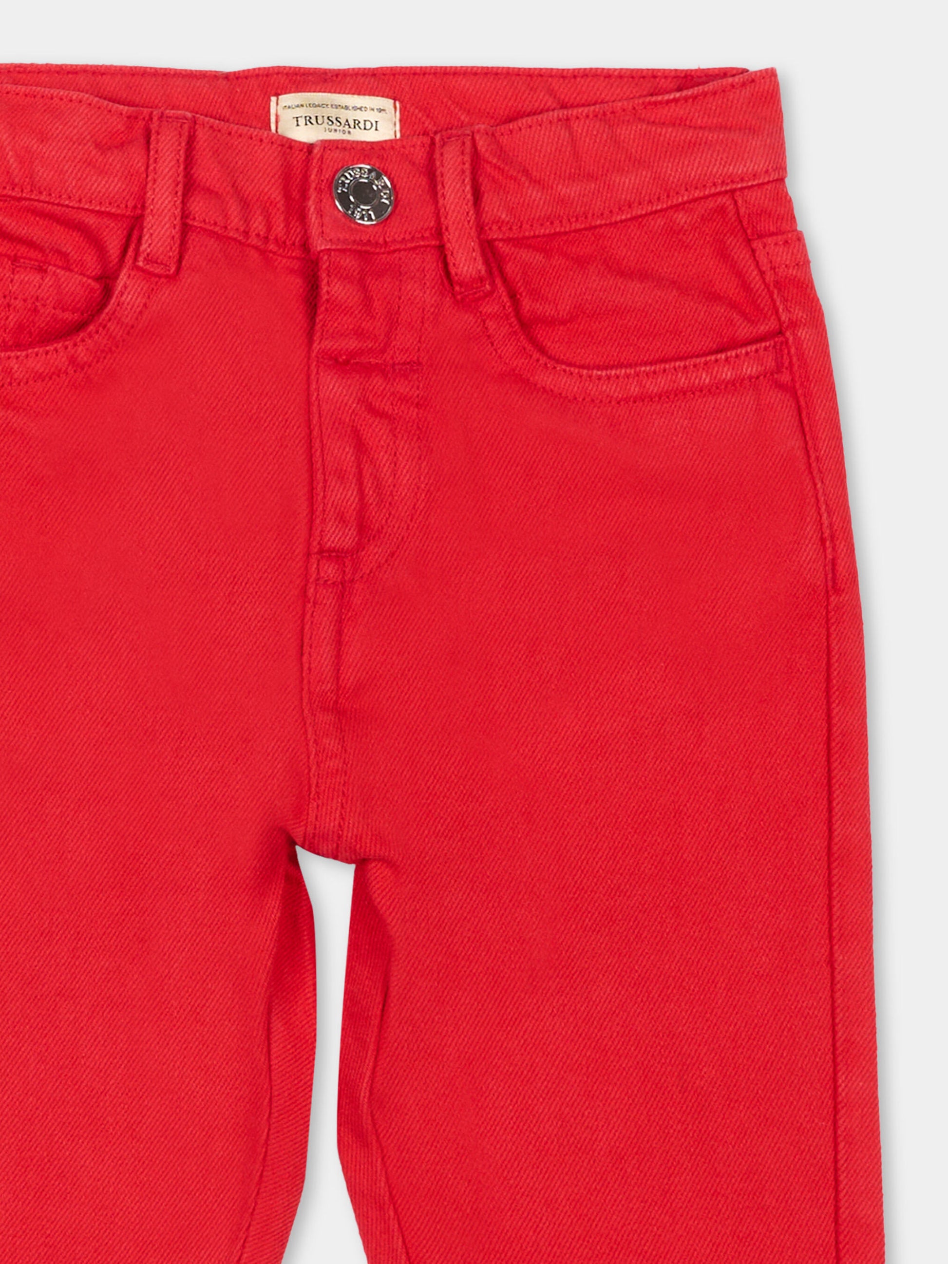 Pantalone rosso per neonato,Trussardi Junior,TIP26006PA RED LYCHEE