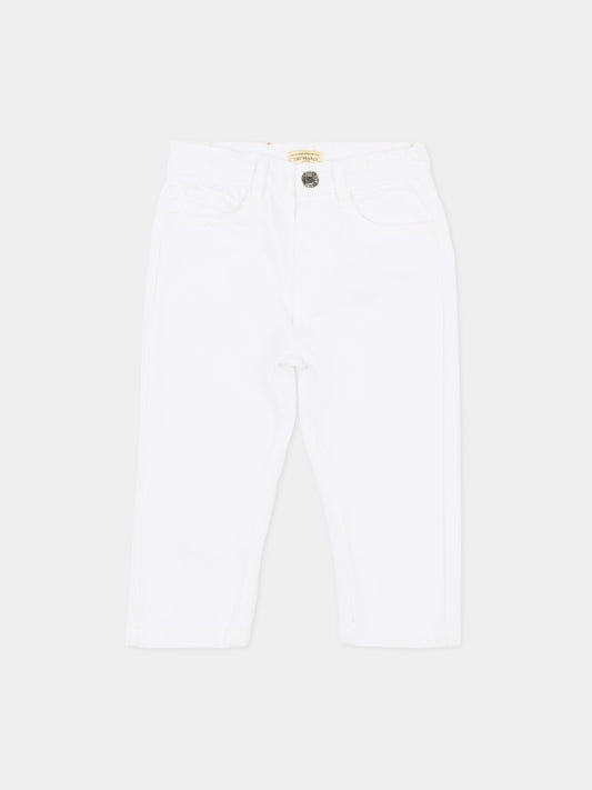 Pantaloni bianchi per neonato,Trussardi Junior,TIP26006PA WHITE OPTICAL