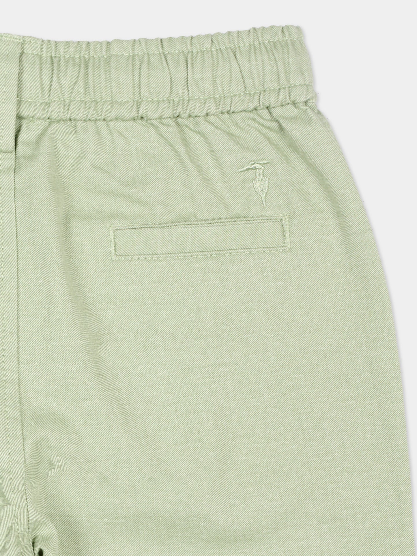 Pantaloni verde per neonato con levriero,Trussardi Junior,TIP26052PA GREEN BASIL