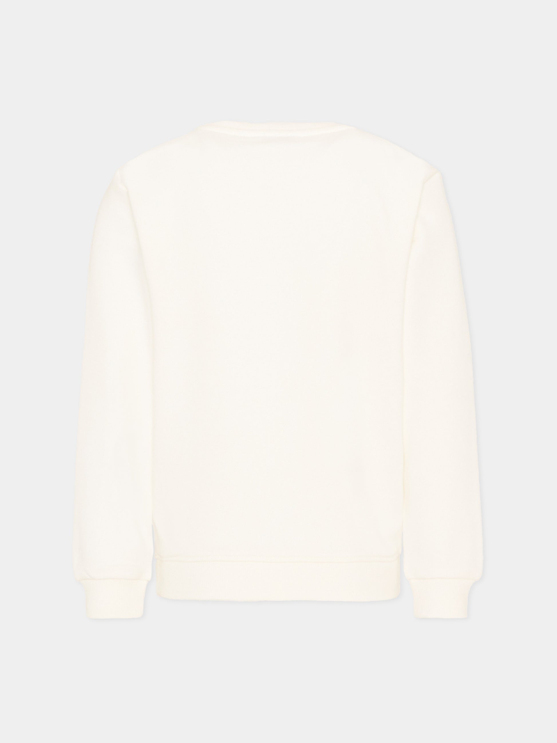 Felpa avorio per bambino con logo,Trussardi Junior,TIP26084FE OFF-WHITE