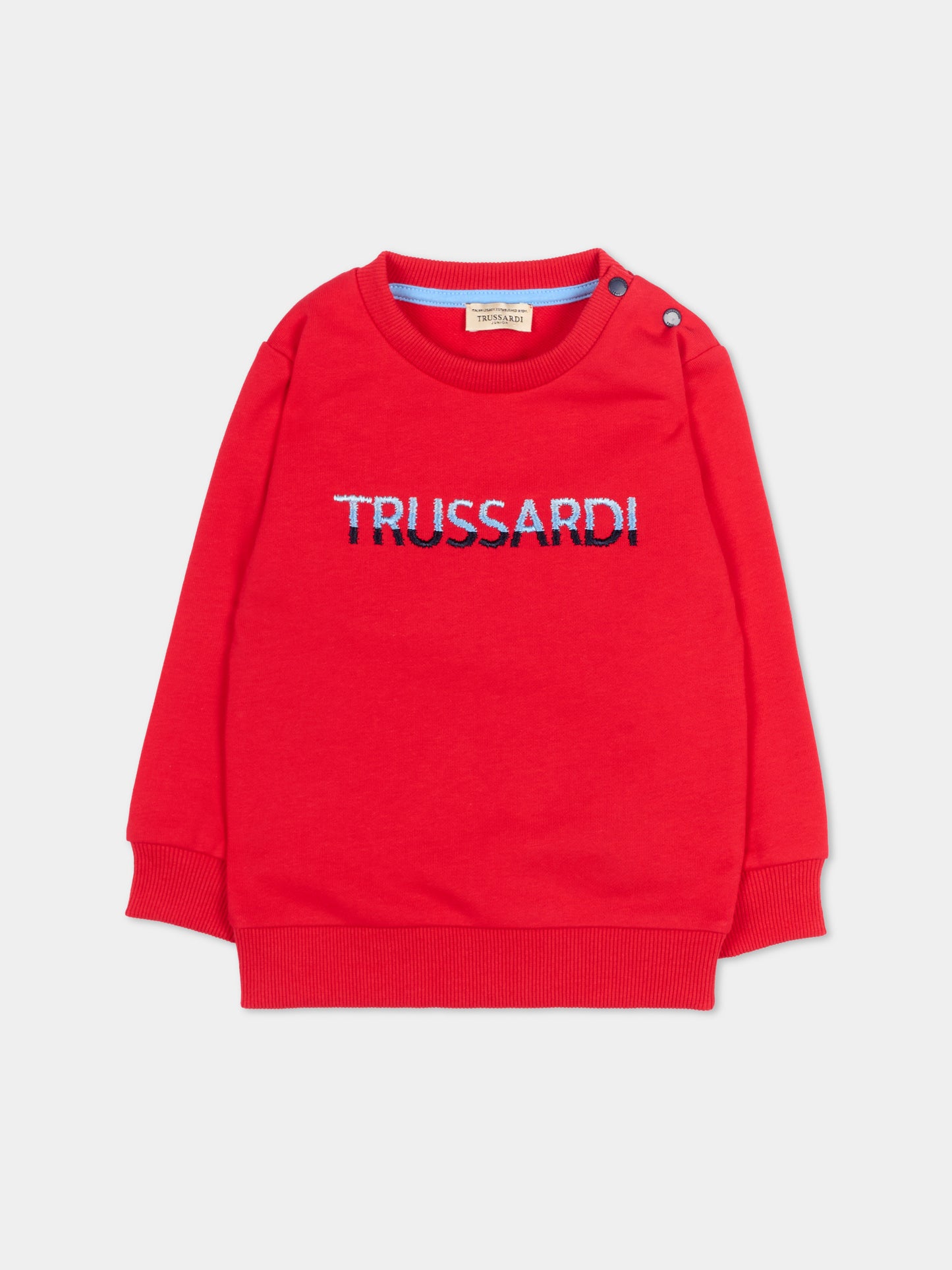 Felpa rossa per neonato con logo,Trussardi Junior,TIP26091FE RED LYCHEE