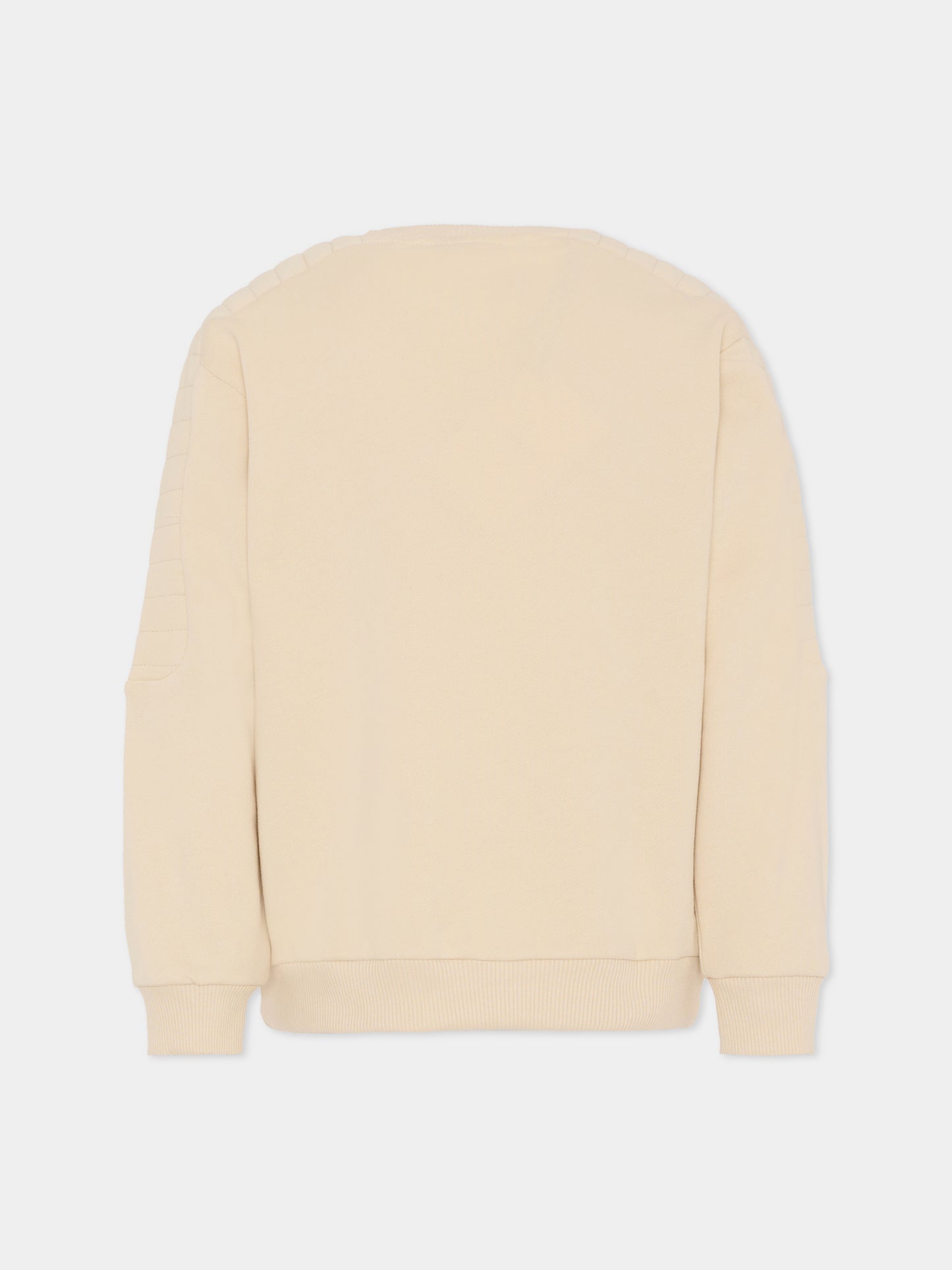 Felpa beige per bambini con logo,Balmain Kids,BU4P10 Z1753 106RO