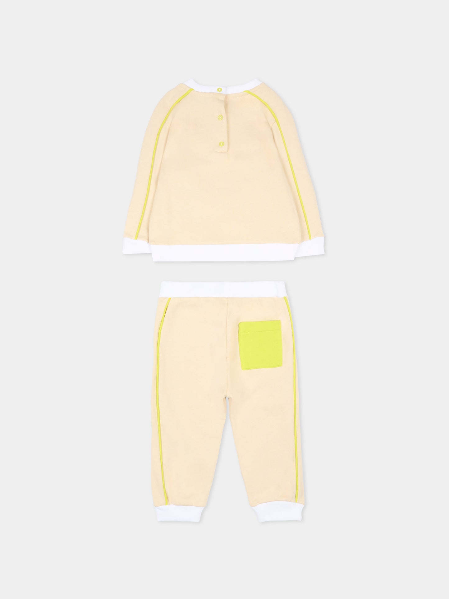 Completo beige per neonati con logo,Missoni,MU3540 Z0081 165