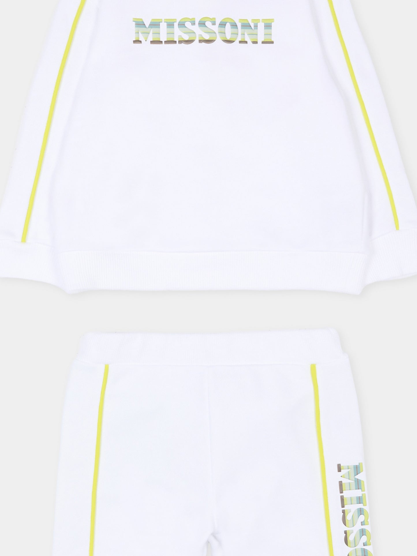 Completo bianco per neonati con logo,Missoni,MU3540 Z0081 100VE