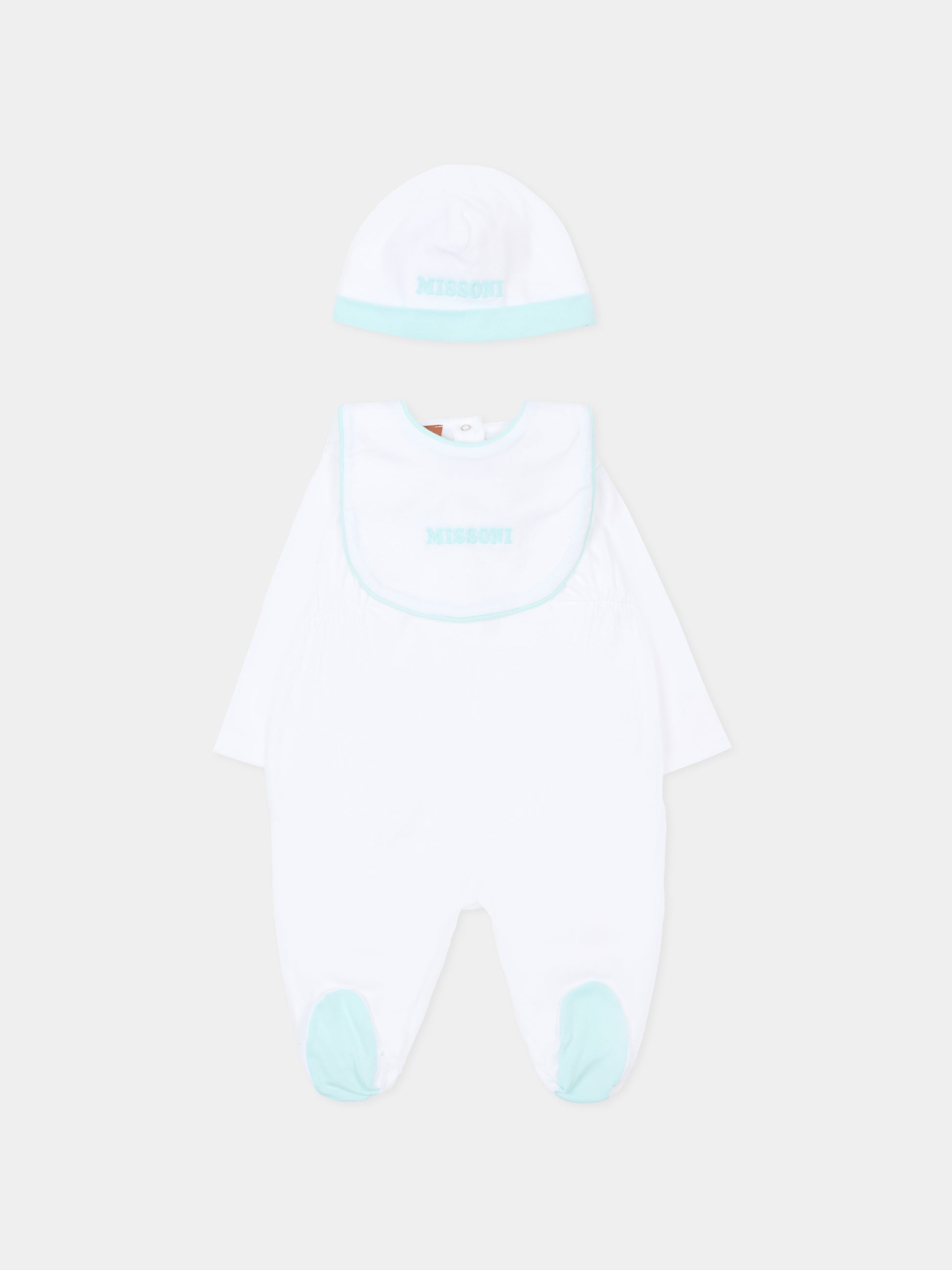 Set bianco per naontao con logo,Missoni,MUB500 J0177 100CE