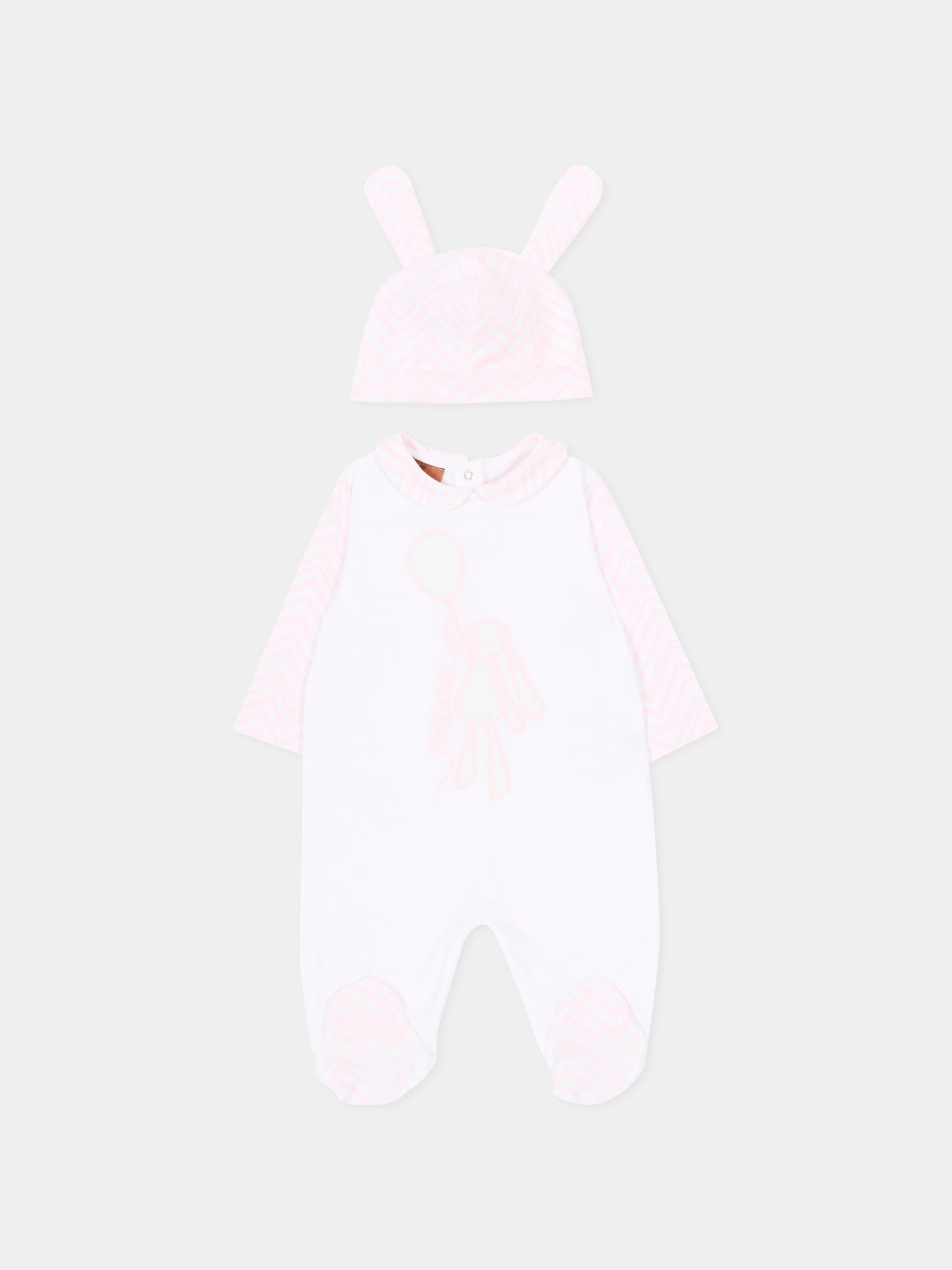 Set bianco per neonati con logo
