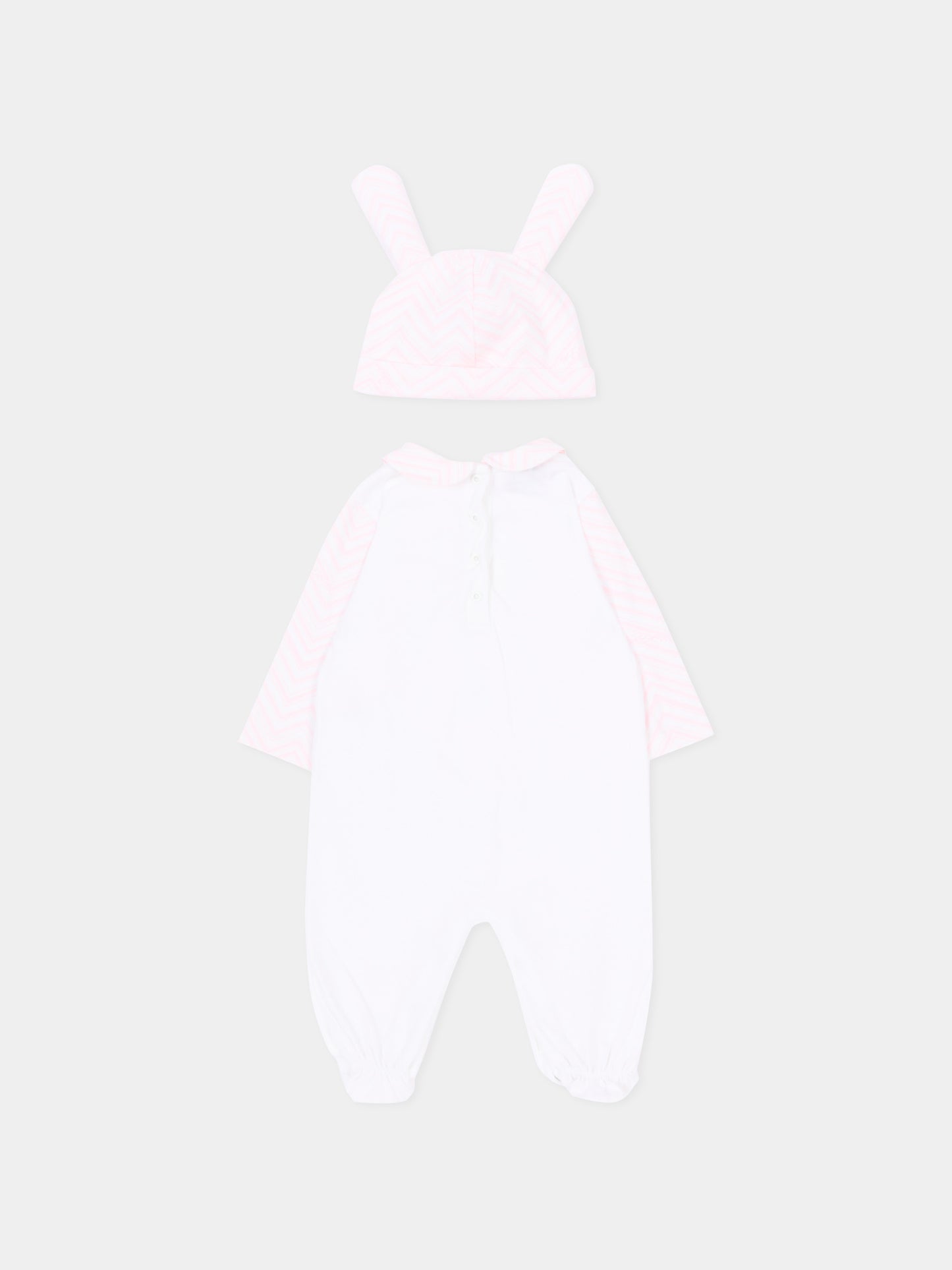 Set bianco per neonati con logo