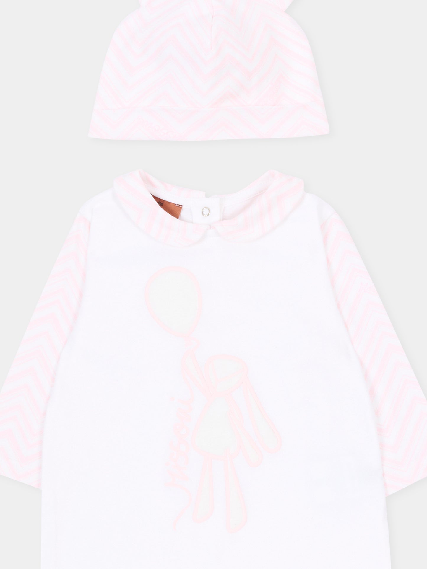Set bianco per neonati con logo