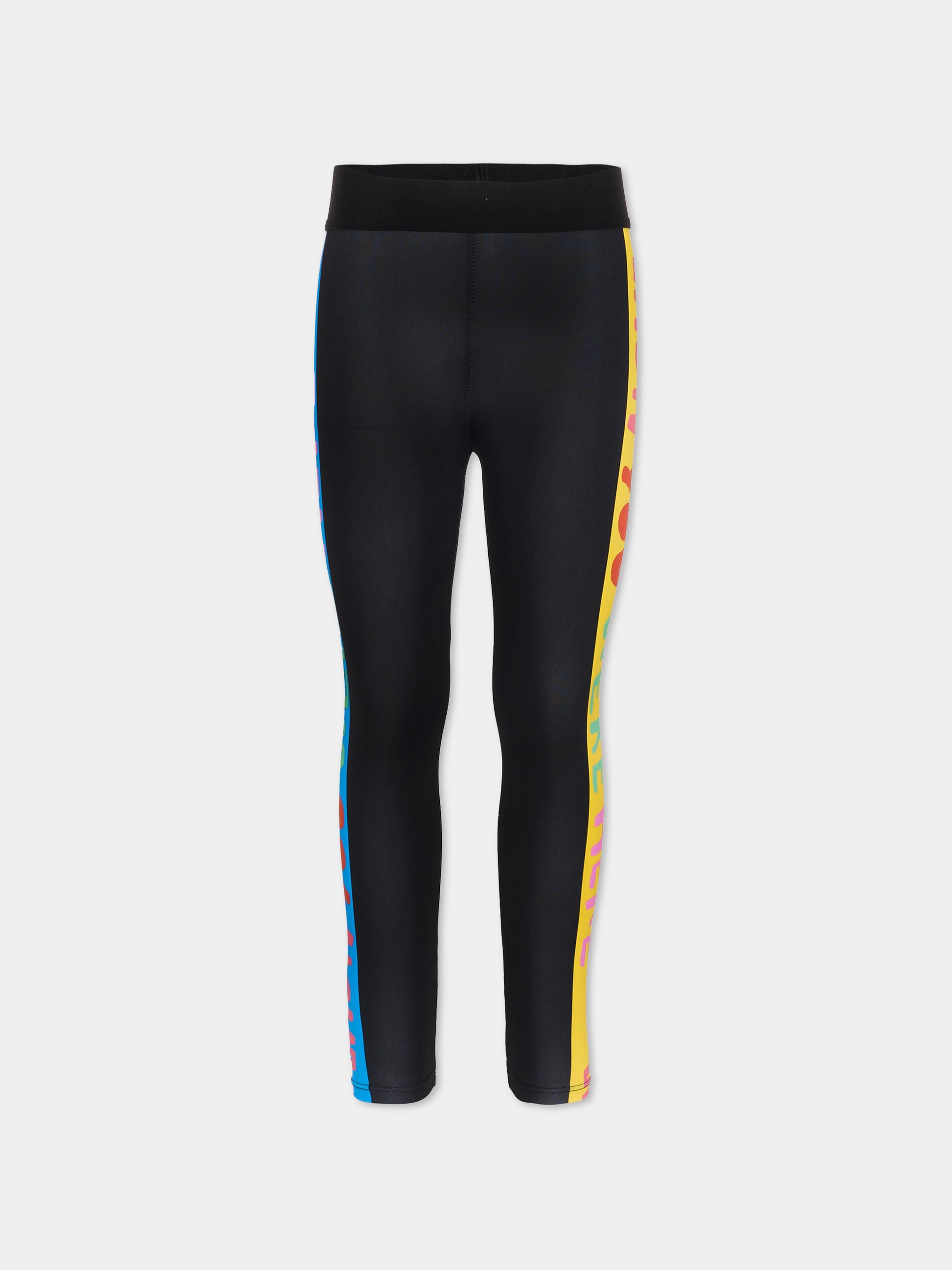 Leggings neri per bambina con logo,Stella Mccartney Kids,TU6A90 Z0157 930